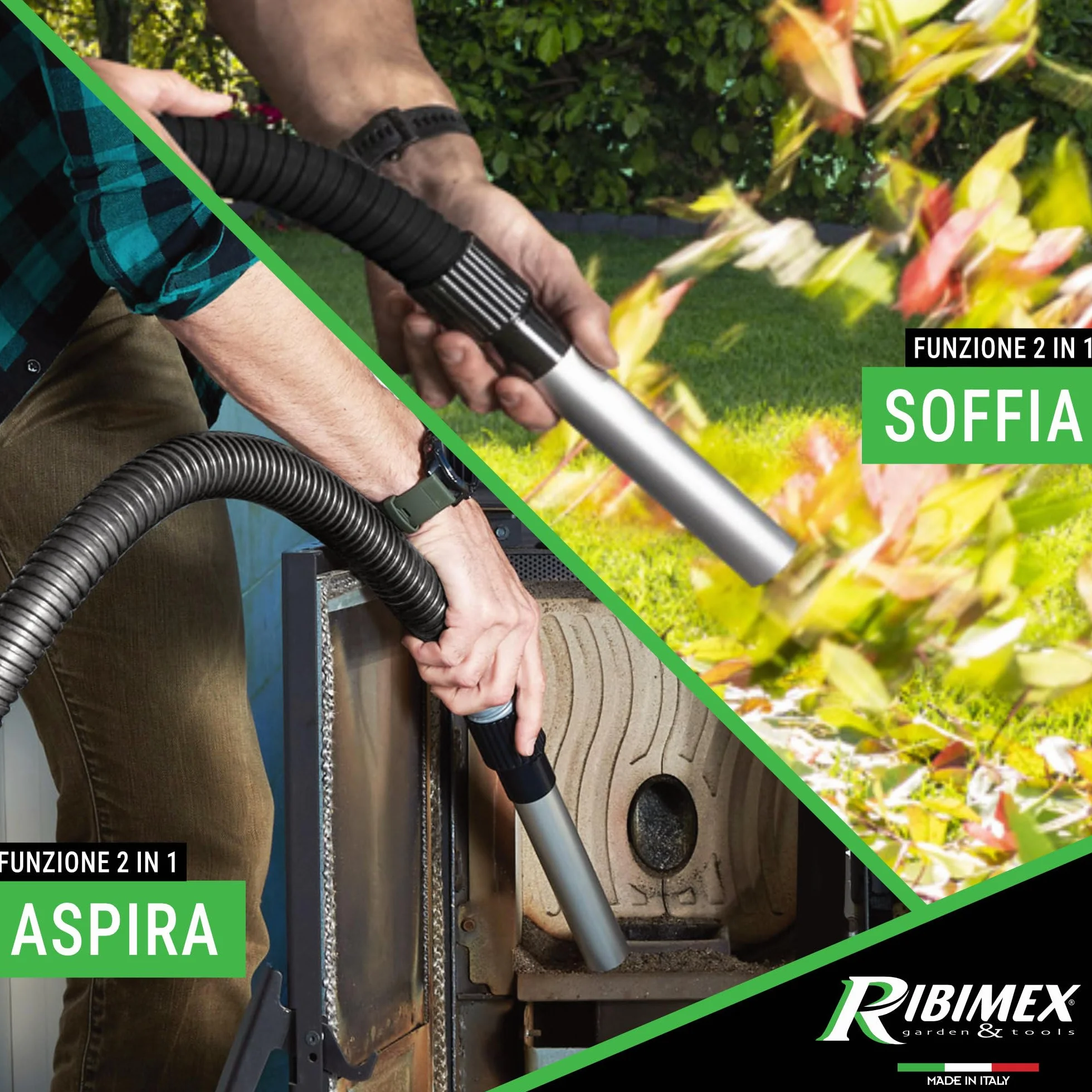 Ribimex Aspiracenere Elettrico Ceneflame 18L 1200W con Filtro HEPA Lavabile PRCEN007