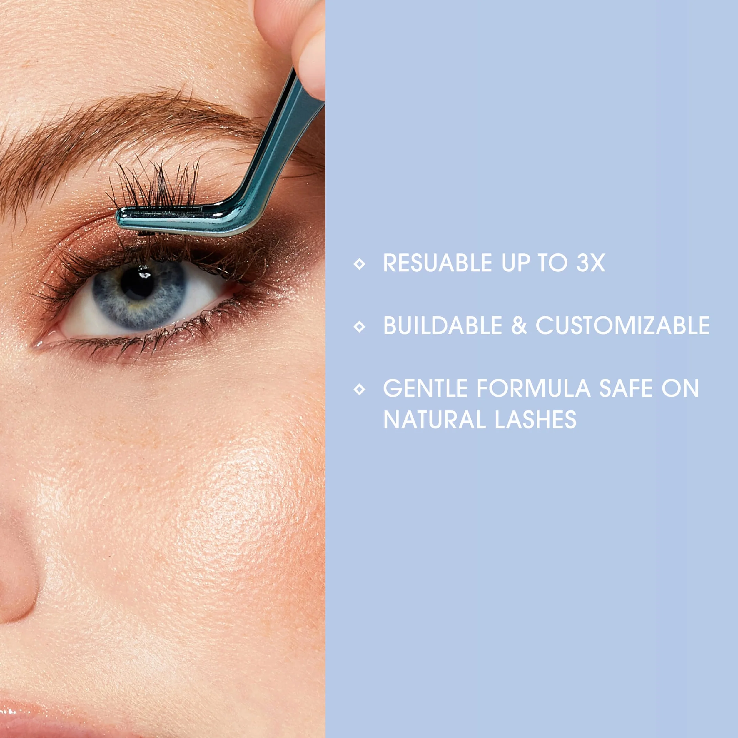 KISS FALSCARA 'Extra Drama Wisps' Multipack 03 – Effetto Naturale e Ricurvo, Ciglia Finte a Ciuffetti, Banda Extra Sottile da applicare con Bond & Seal sotto la lima cigliare