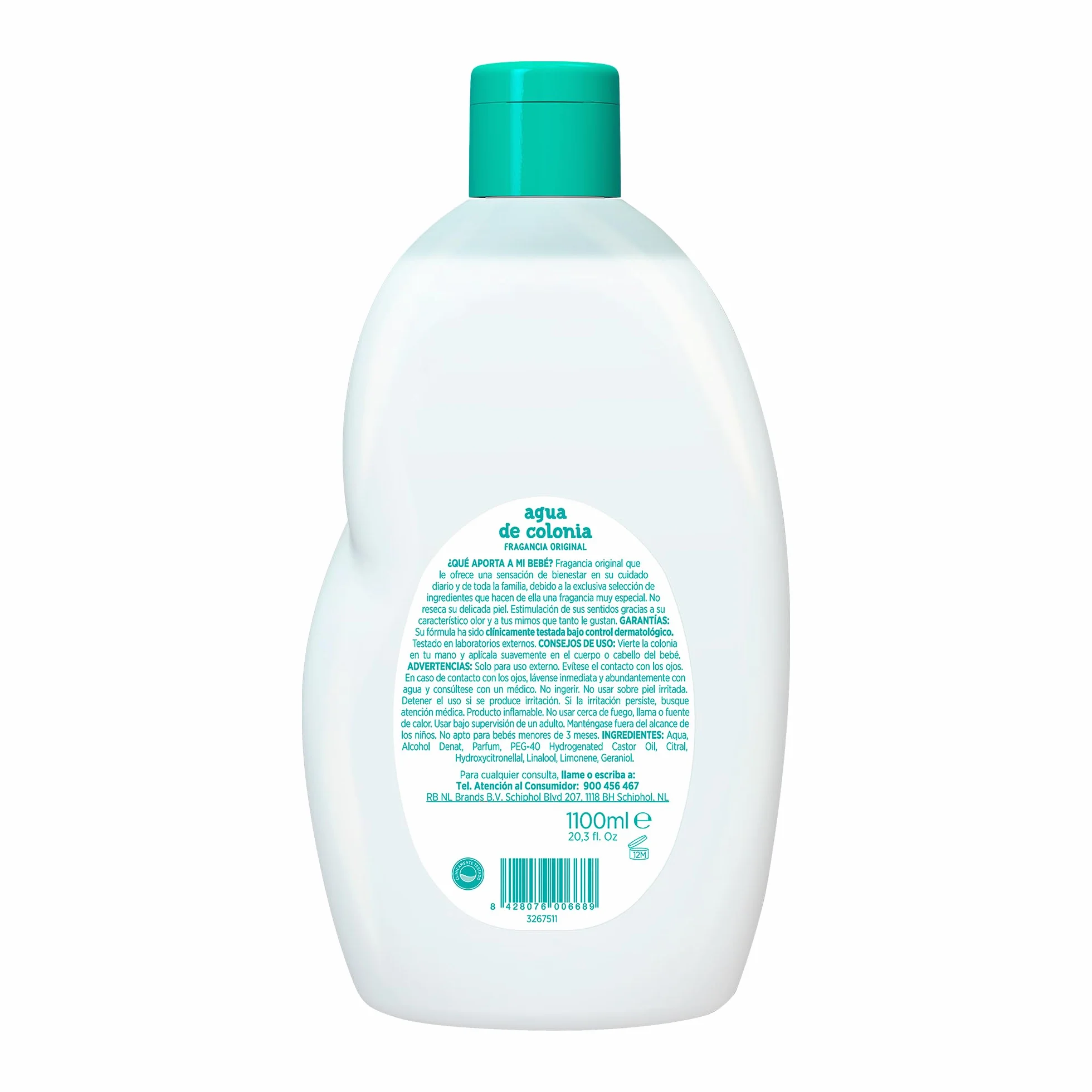 Nenuco Acqua di Colonia, Fragranza Originale, con Meno Alcol, Formato Risparmio 1100 ml