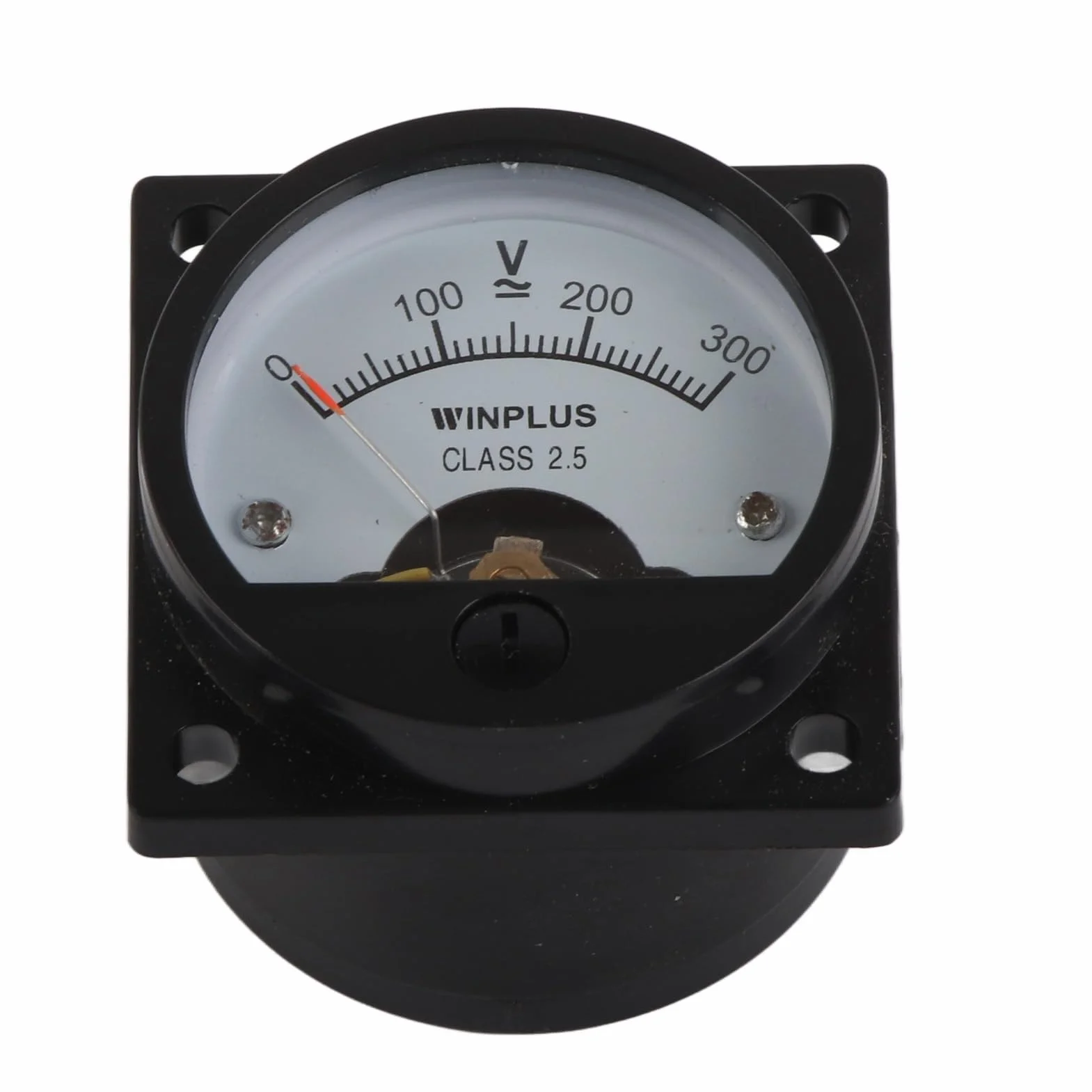 Voltmetro Analogico Pannello Quadrante Rotondo ABS SO‑45 AC 0‑300 V Nero