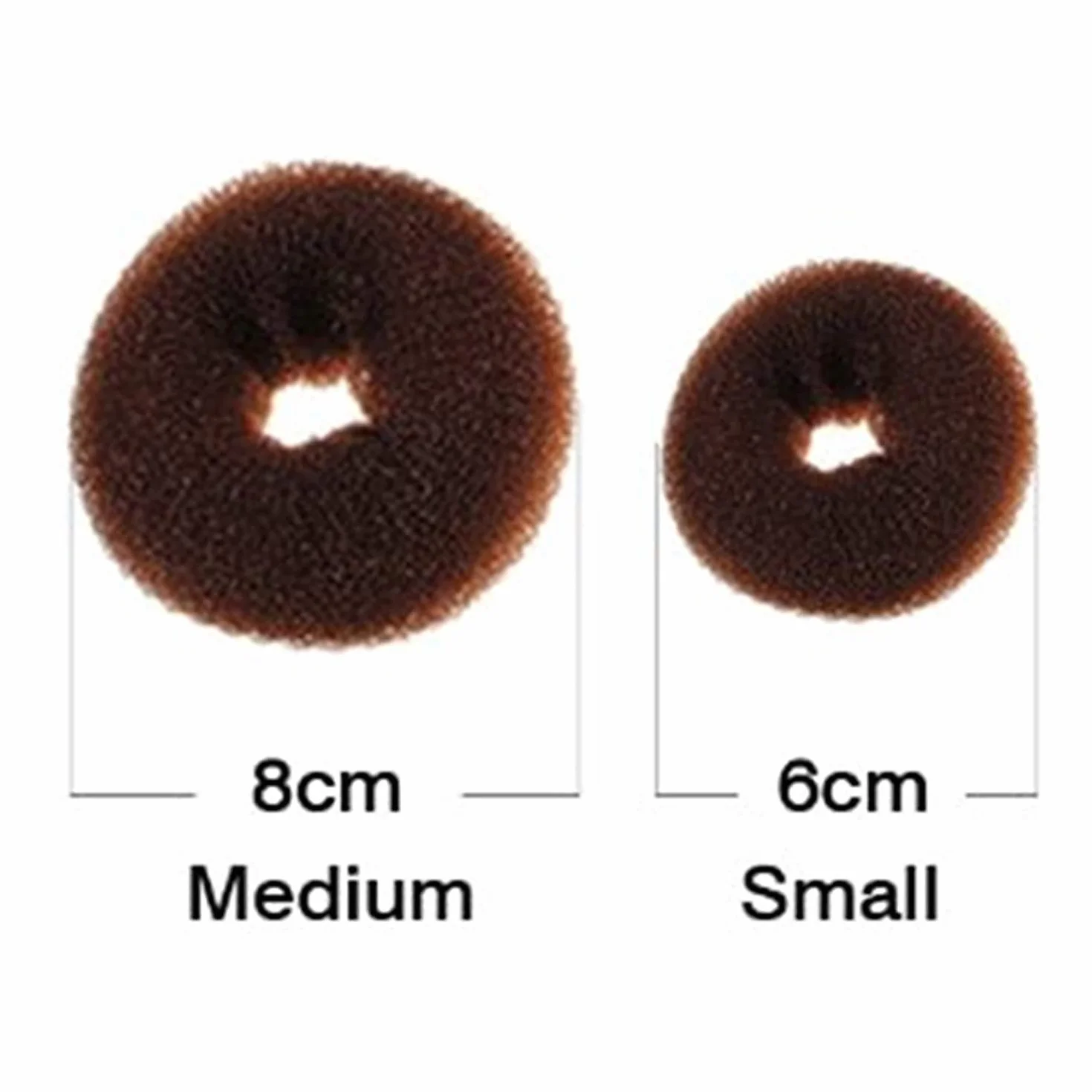 CareforYou Elastico in spugna a ciambella per chignon, confezione da 2 pezzi, taglie per bambini S e M