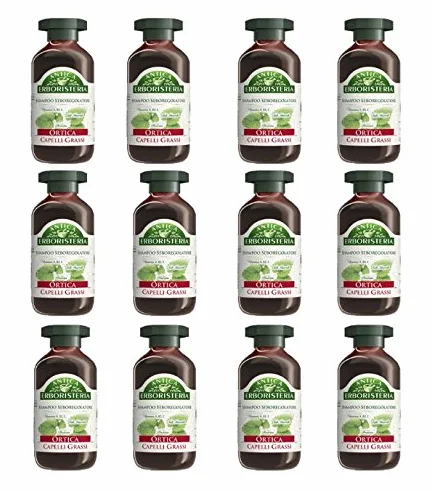 12 x ANTICA ERBORISTERIA Shampoo Seboregolante Ortica 250 Ml