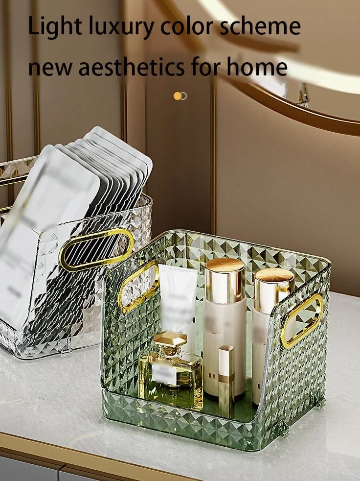 Organizzatore per Il Trucco in Acrilico di Due Dimensioni, cassetti portaoggetti per Gioielli, Cura delle Unghie, Cura della Pelle, Organizer da scrivania Ideale per cassettiere e Bagno, Scatola Port