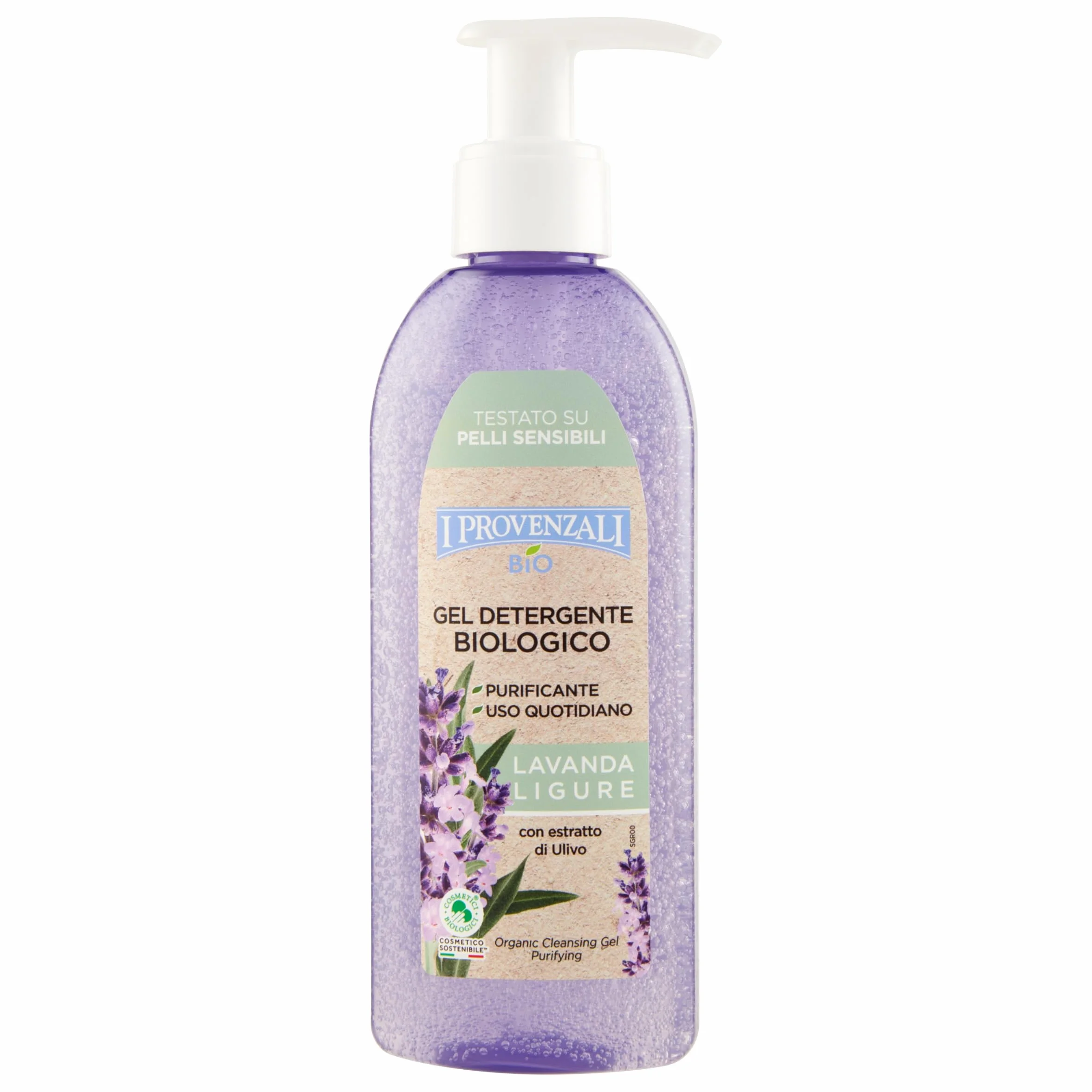 I Provenzali | Gel Detergente Viso Biologico Purificante Lavanda Ligure, 150 ml