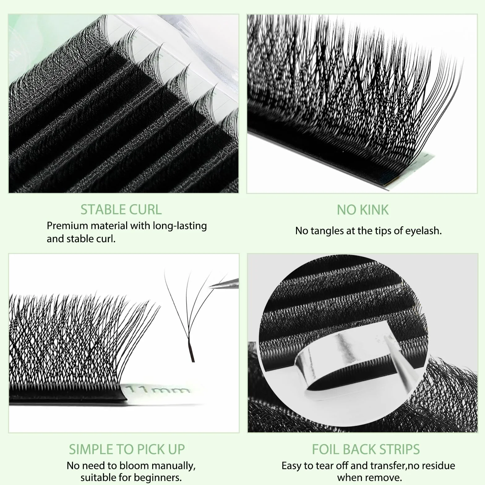 Extension Ciglia W Forma 3D 4D 5D 6D 7D 8D 0.07 C D L LU Curl 8-15mm Classico Ciglia Ciuffetti Naturali Premade Fan Eyelash Extensions Volume Russo Professionale