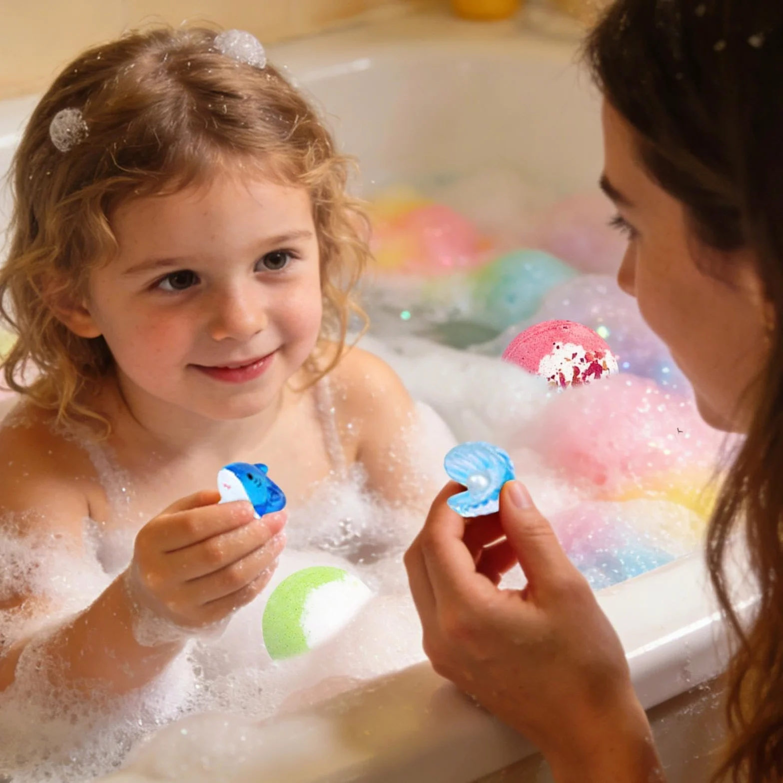 Bombe da Bagno Effervescenti Detergente Corpo Colorato Rilassante | 12 Bombe da Bagno con Giocattolo per Relax, , Spa, Casa, Bagno, Hotel, Regalo Unisex