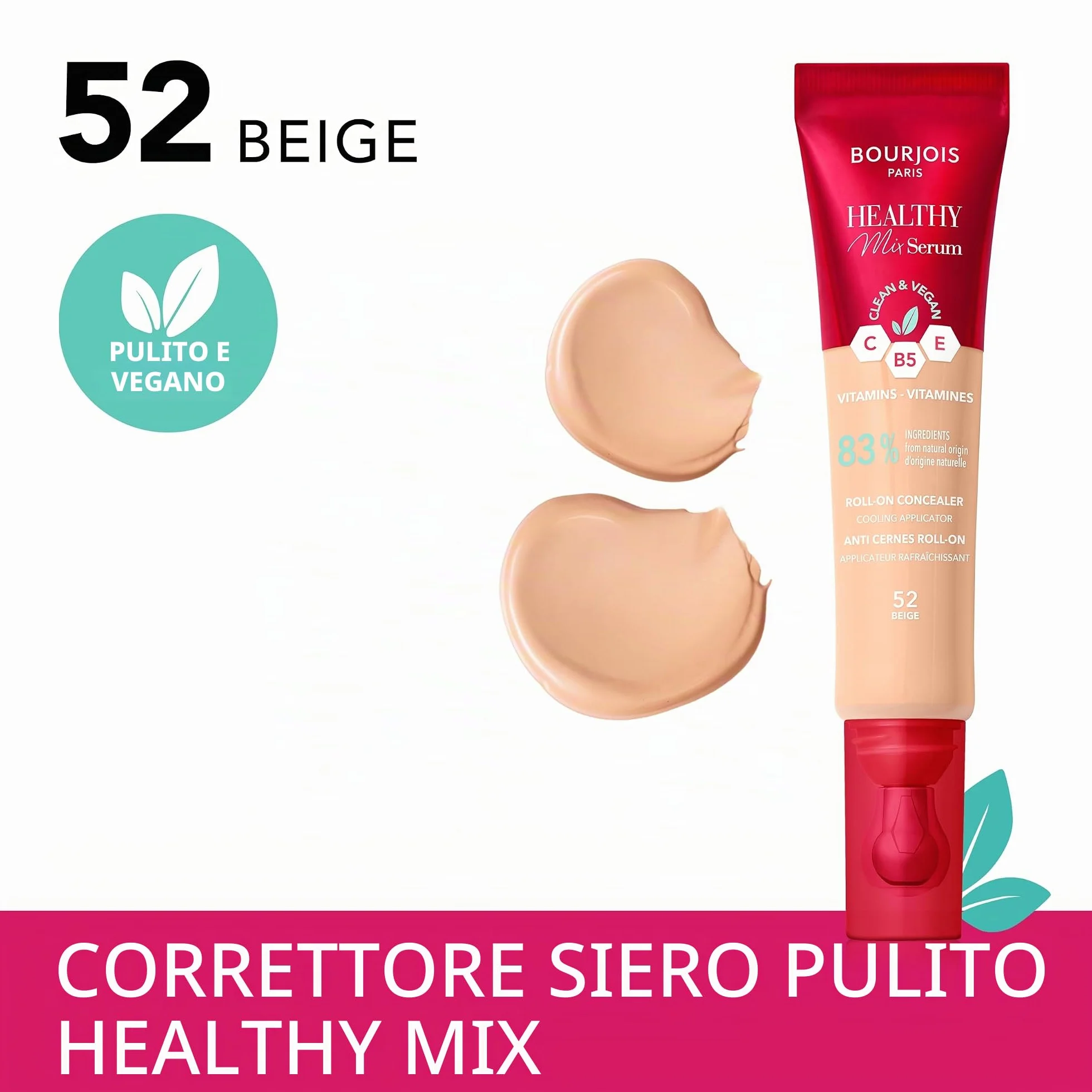 Bourjois correttore Healthy Mix Serum Corrector Lã­Quido 52-Beige 11Ml, 11 ml