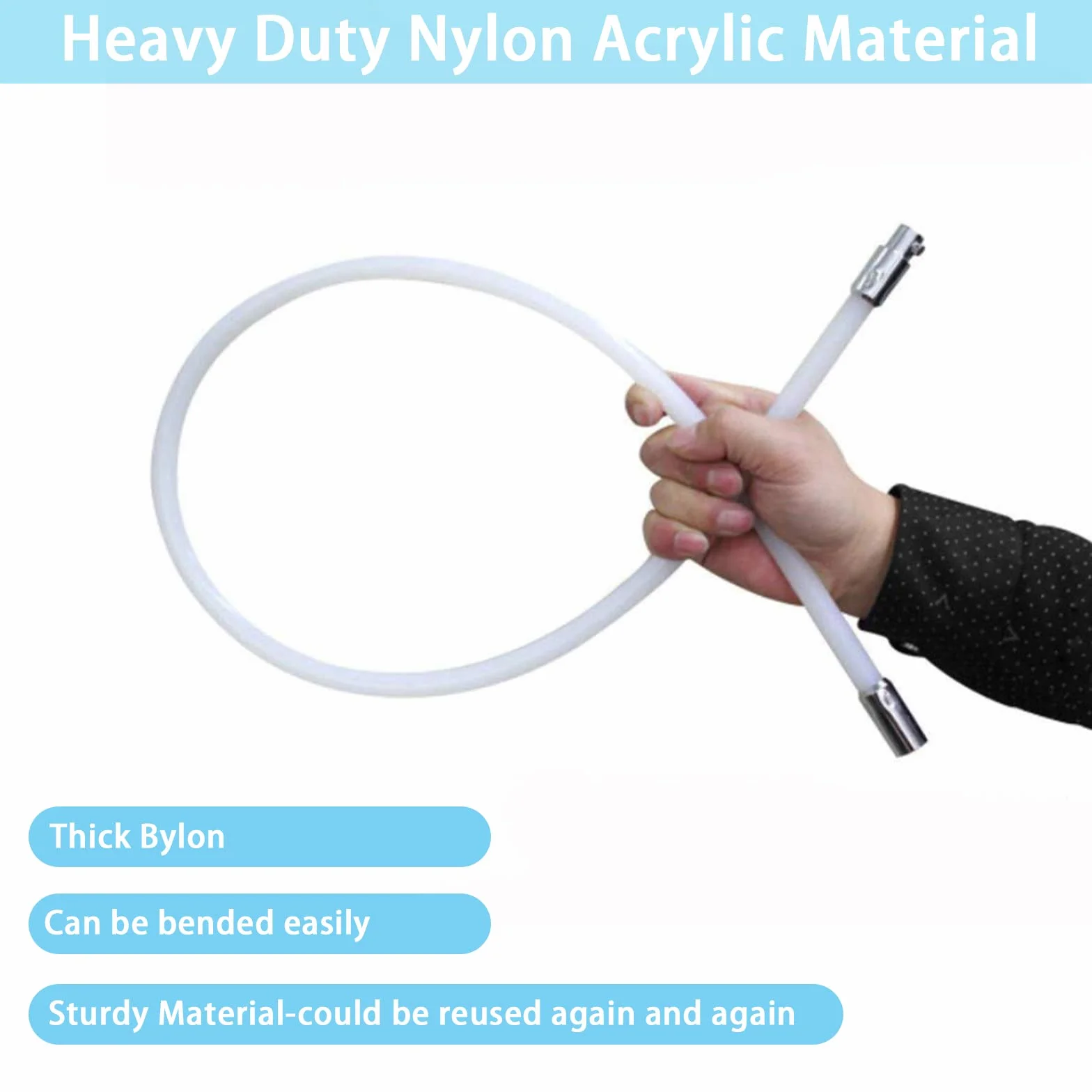 Bastone di Nylon 800 cm Spazzola per Pulizia Camino 20 Barre Flessibili