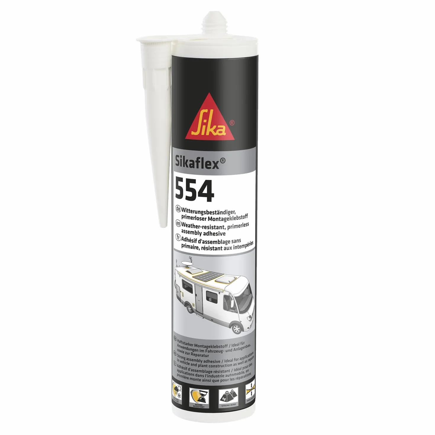 Sikaflex-554 Adesivo per assemblaggio camper Bianco 300ml Incollaggio strutturale ad alta elasticità