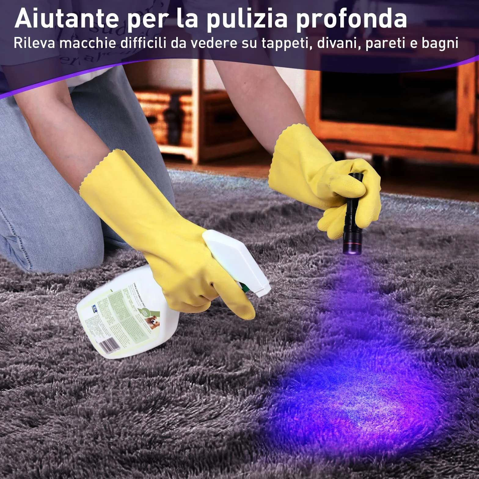 Eletorot Torcia UV 395 NM Ultravioletti Zoomable Blacklight per Resina Polimerizzante