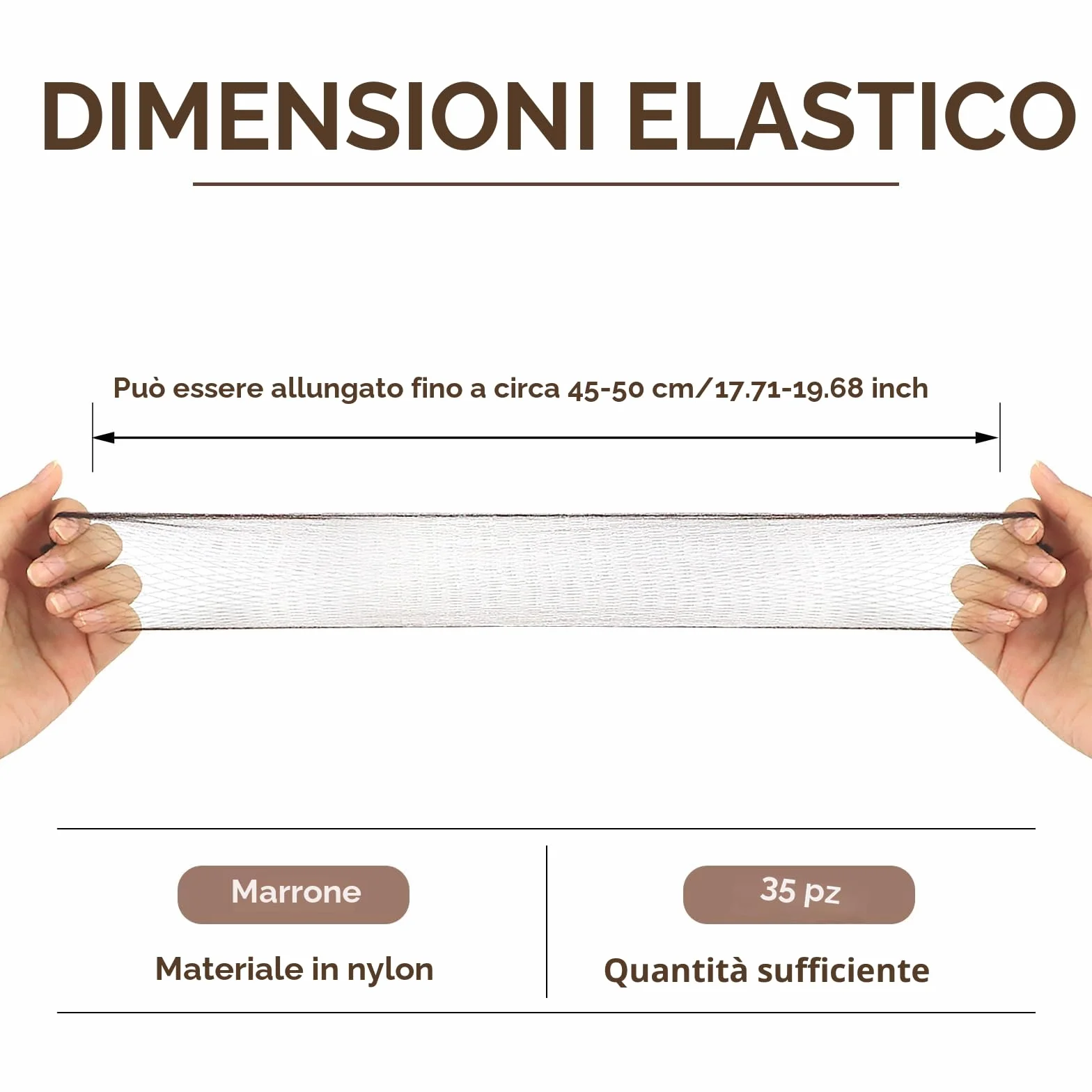 Qufiiry 35 Retine per Capelli Chignon con Bordo Elastico, per Infermiere, Ballerini, Hostess di Compagnie Aeree (Marroni)