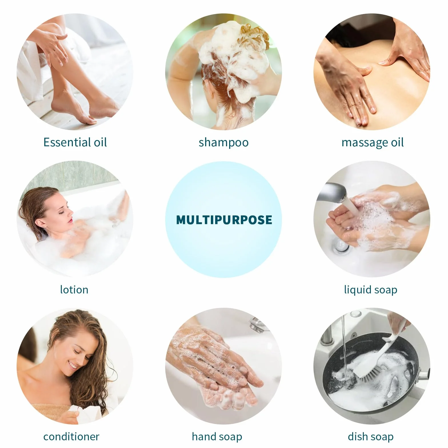 Bottiglie Vuote Pompa 2 pezzi Flacone Dosatore Dispenserà Sapone Doccia Flacone Dispenserà Flaconi Pompa in Plastica Ricaricabili per Sapone, Shampoo, Liquido Lozione
