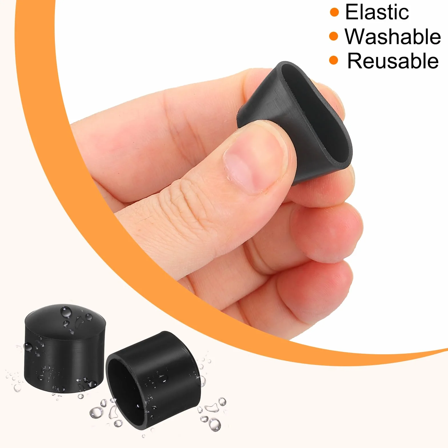 QUARKZMAN 56pz Coperture per Piedini Sedie 16mm Antiscivolo Nero