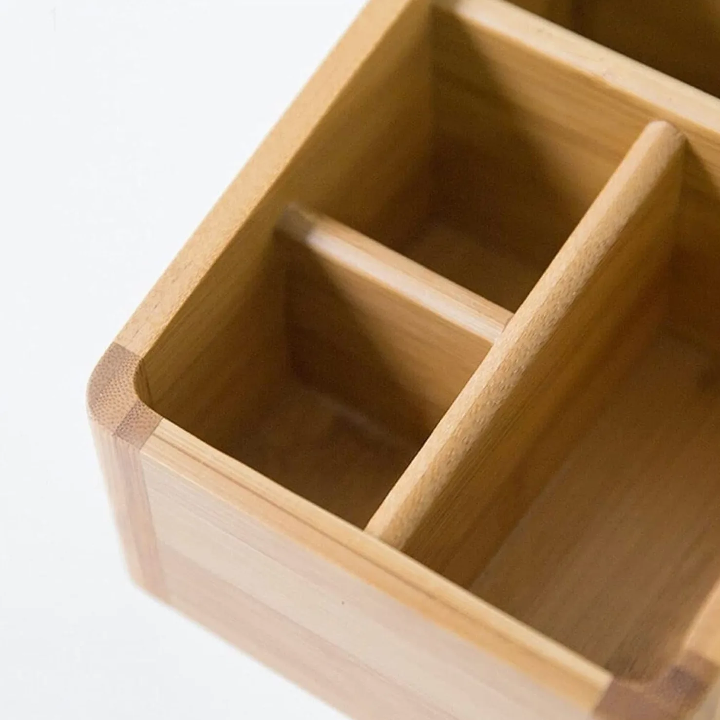 Porta Trucchi,Toeletta Scatola di Immagazzinaggio Cosmetica in bambù per Desktop Articoli Vari Scatola Portaoggetti per Piccoli Oggetti Organizzatore per Trucchi Multifunzione
