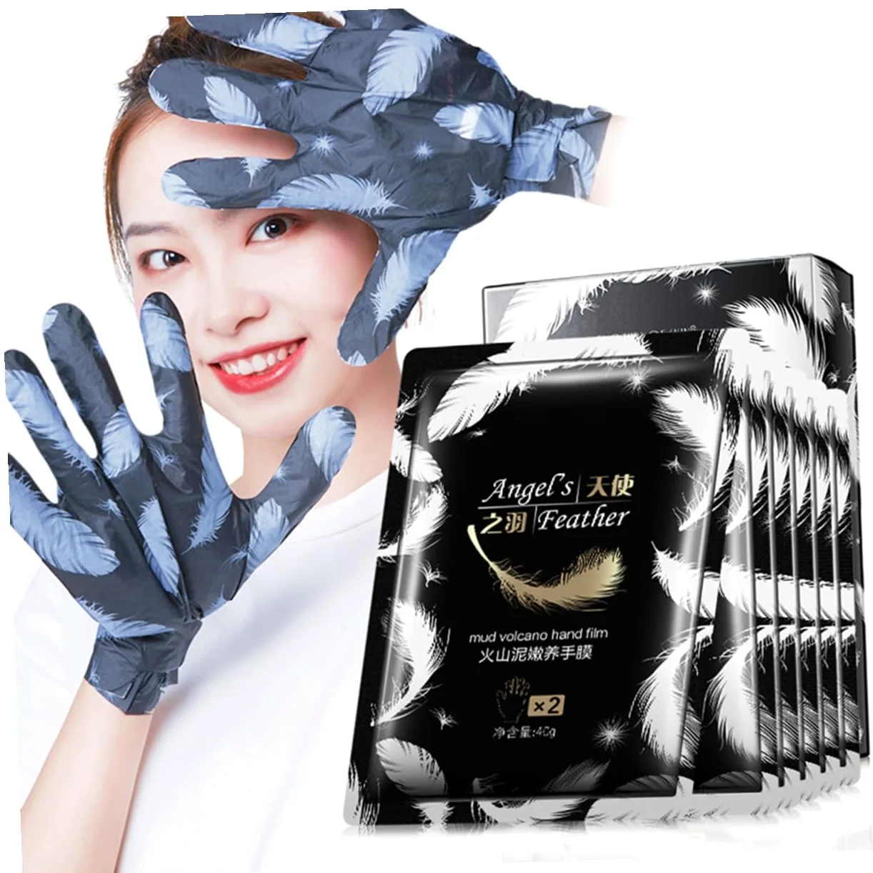 Healvian 3paia Maschera Idratante e Sbiancante Per Mani Vulcanica Guanti Esfolianti Per Rimuovere Cuticole e Mani Secche Trattamento Naturale Per Morbida e Idratata Per Uso Quotidiano e