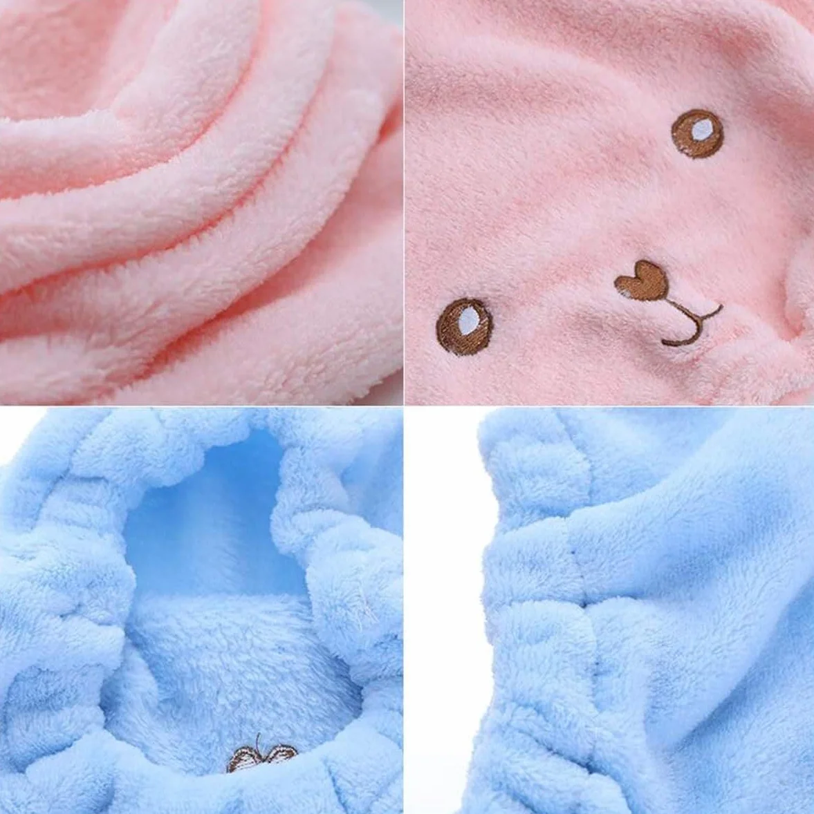 2 asciugamani in microfibra per capelli, assorbono l'acqua, capelli secchi dolci, cappello turbante, ad asciugatura rapida, per donne, adulti o bambini, ragazze