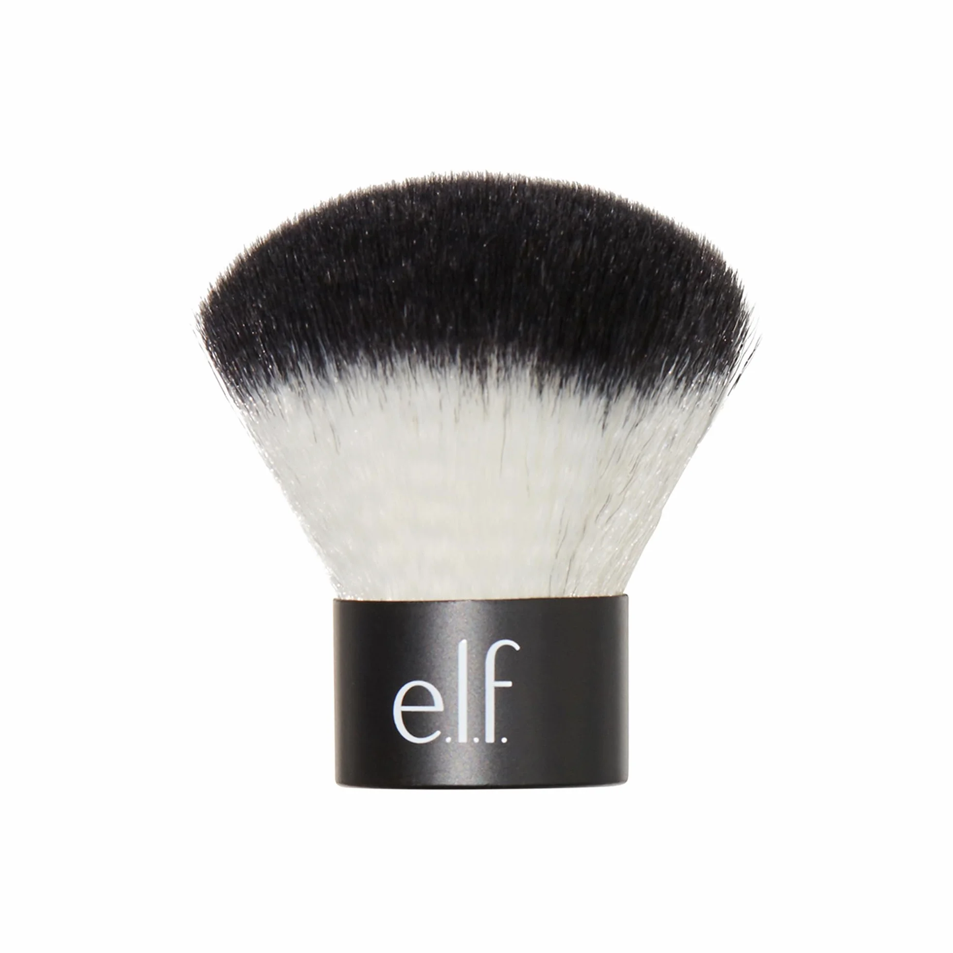 e.l.f. Kabuki Face Brush, setole sintetiche, versatile, compatto, per bronzer, polvere o highlighter, morbido, assorbente, per formule liquide o in polvere, compatto, formato viaggio, 18 g (0,64 oz)
