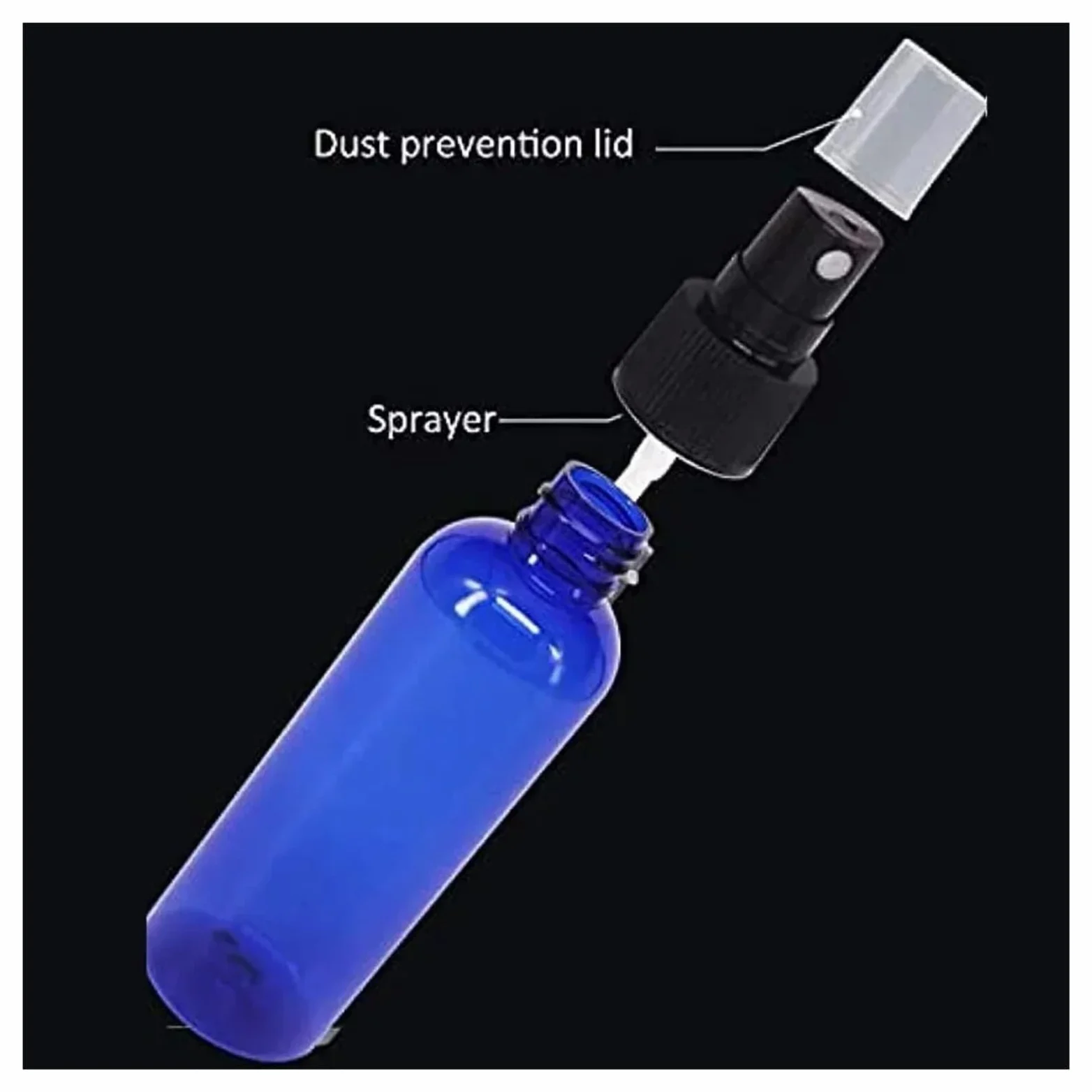 Flacone Spray Vuoto 50 flaconi spray blu vuoti ricaricabili, contenitori in plastica a nebbia fine for disinfettante alcolico