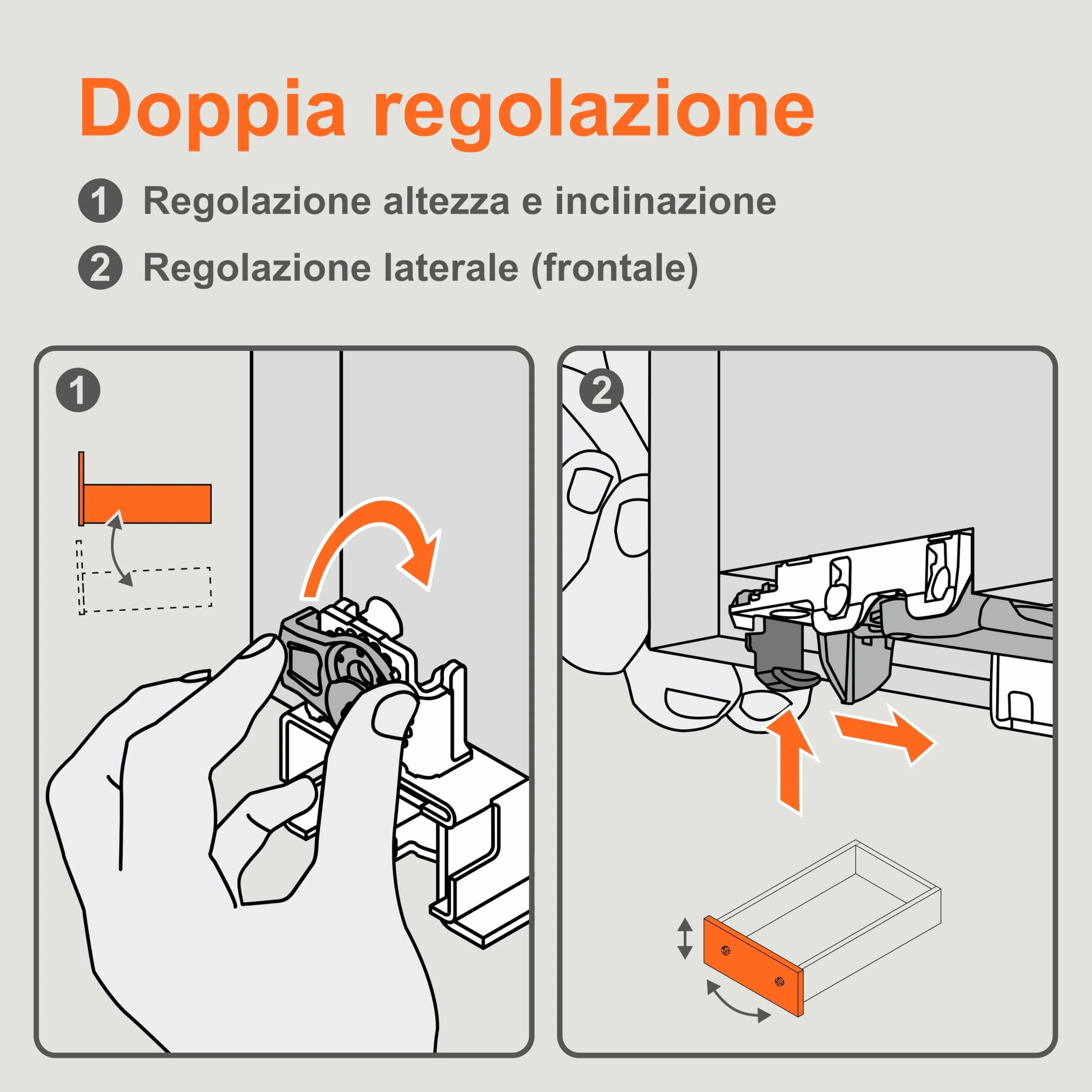 Blum Tandem estrazione totale 450 mm guida sottopiano invisibile Soft-close con ammortizzamento Blumotion 1 paio