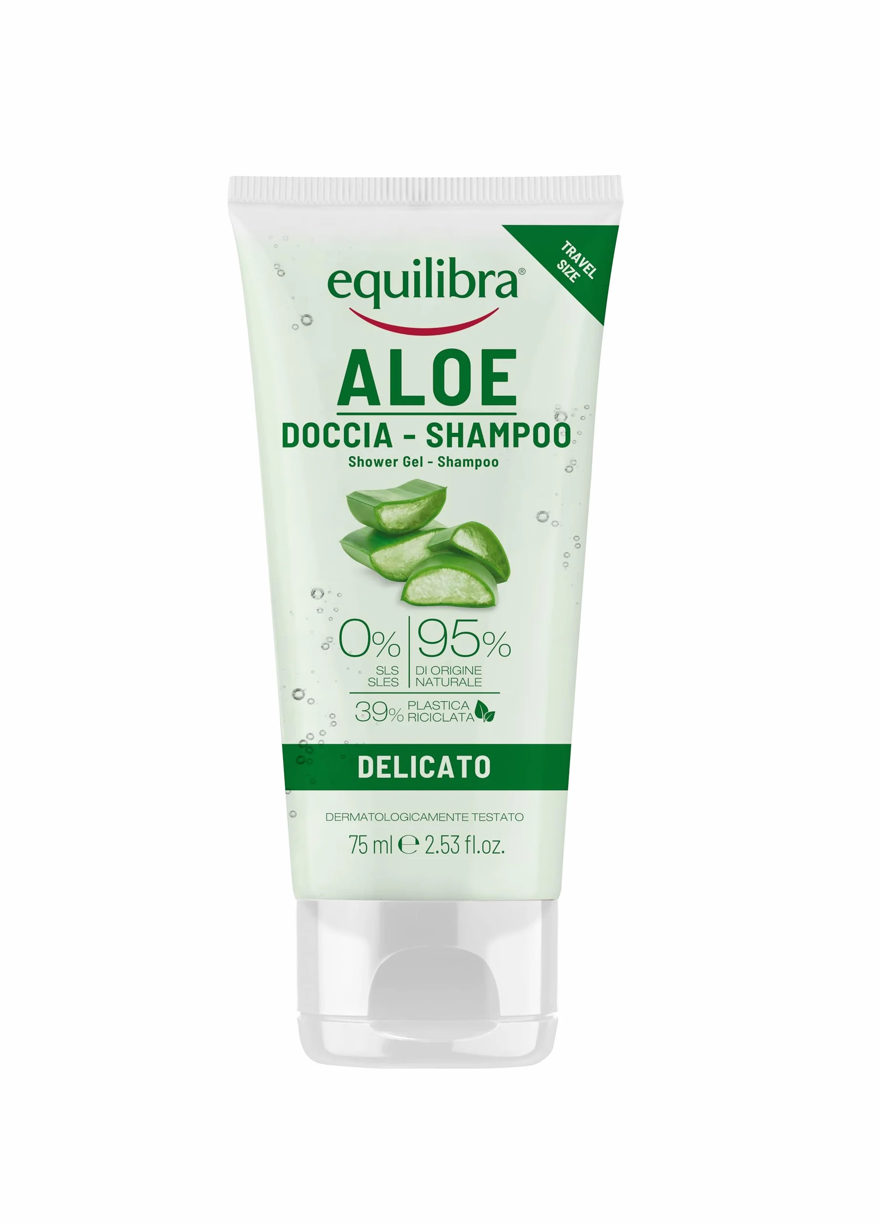 equilibra, Pochette Vacanze Italiane, con Aloe Crema Solare SPF 50+, Aloe Latte Doposole, e Aloe Doccia-Shampoo, in Pratico Formato da Viaggio, Dermatologicamente Testati, Adatti a Pelli Sensibili