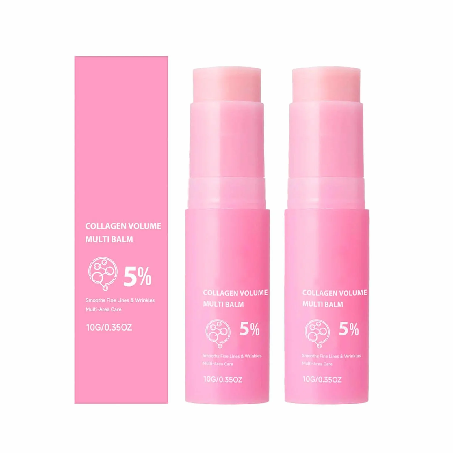 PDRNs Pink Collagen Volume Multi Balm, matita anti-rughe e idratante, attenua le linee sottili, rassoda la pelle, cura anti-età, per occhi, collo e fronte