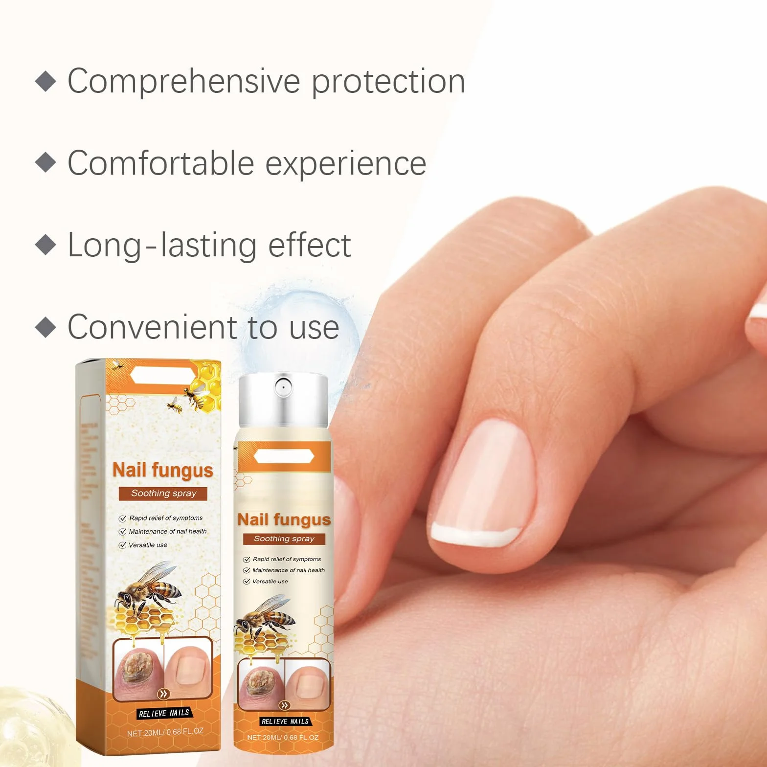 Timilk Advanced Nail Repair Spray, siero e rinforzante per unghie, idratante per unghie visibilmente più sane, nuovo trattamento lenitivo 2025, crescita sana con cura del piede e delle unghie (3 pezzi