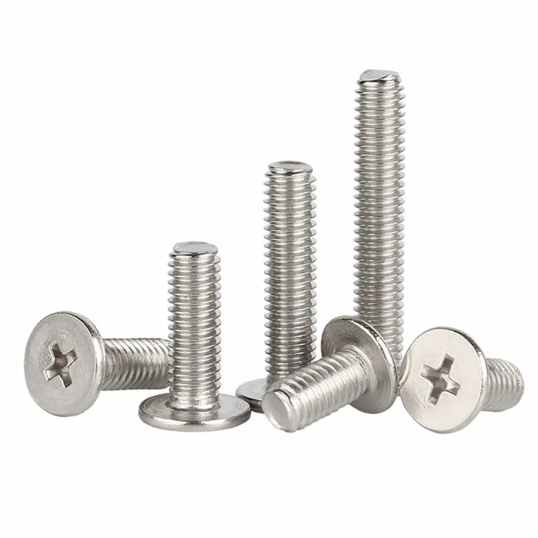 Bulloni Acciaio inossidabile 304 M5 x 14 Testa piatta Croce Viti per computer