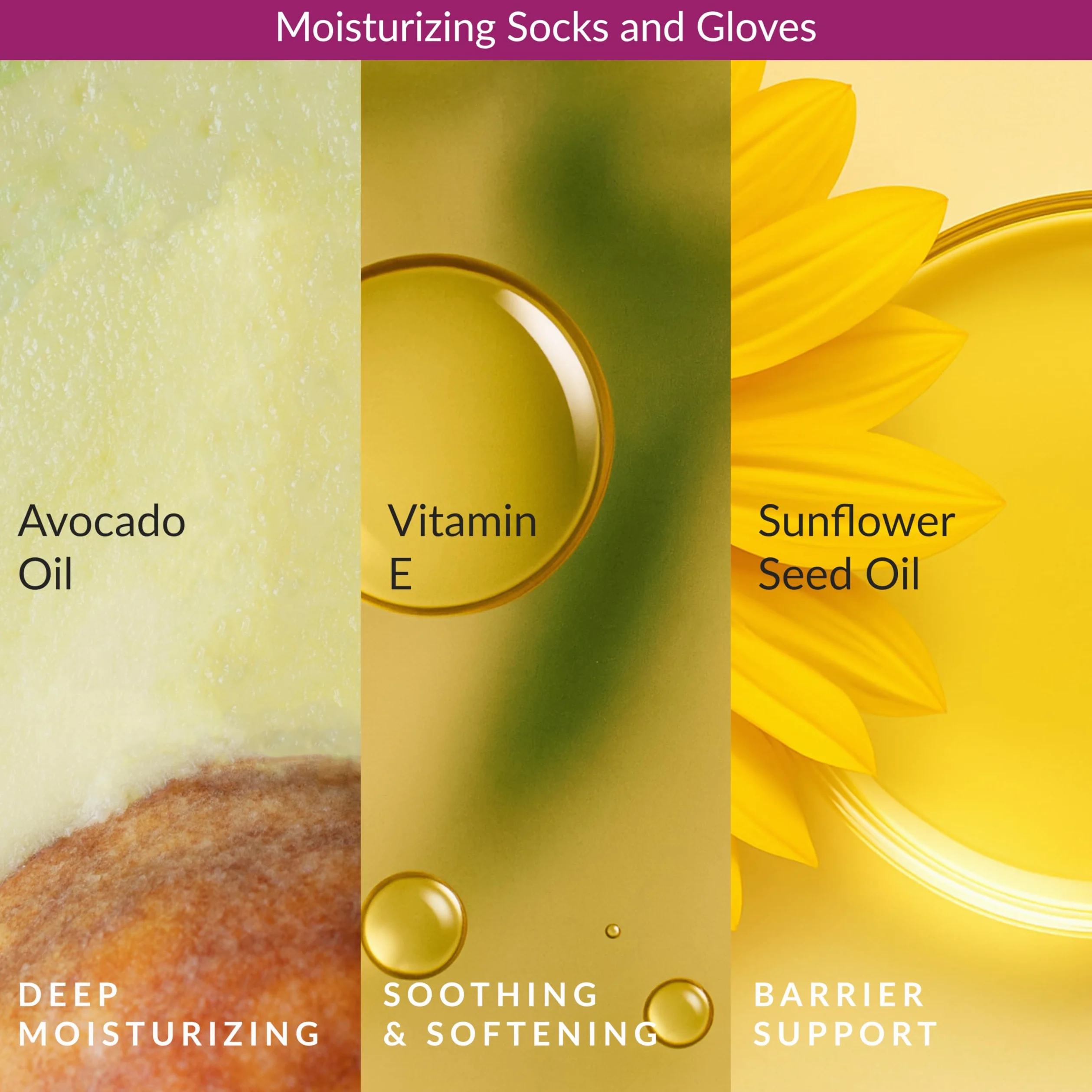 Epielle Maschere idratanti per mani (6 pk) per maschere da spa a secco | olio di semi di girasole + olio di avocado + vitamina E, Beauty Gifts, Skincare Gifts