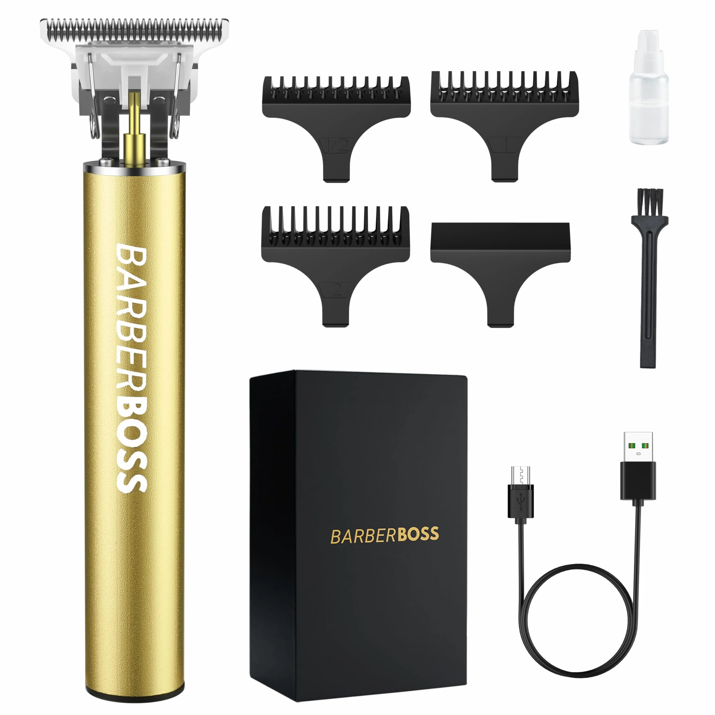 Barberboss Tagliacapelli da uomo e tagliacapelli senza fili Uomo: Tagliacapelli per uomo Taglio di capelli, Trimmer per capelli da uomo Rifinitore di precisione QR-2070