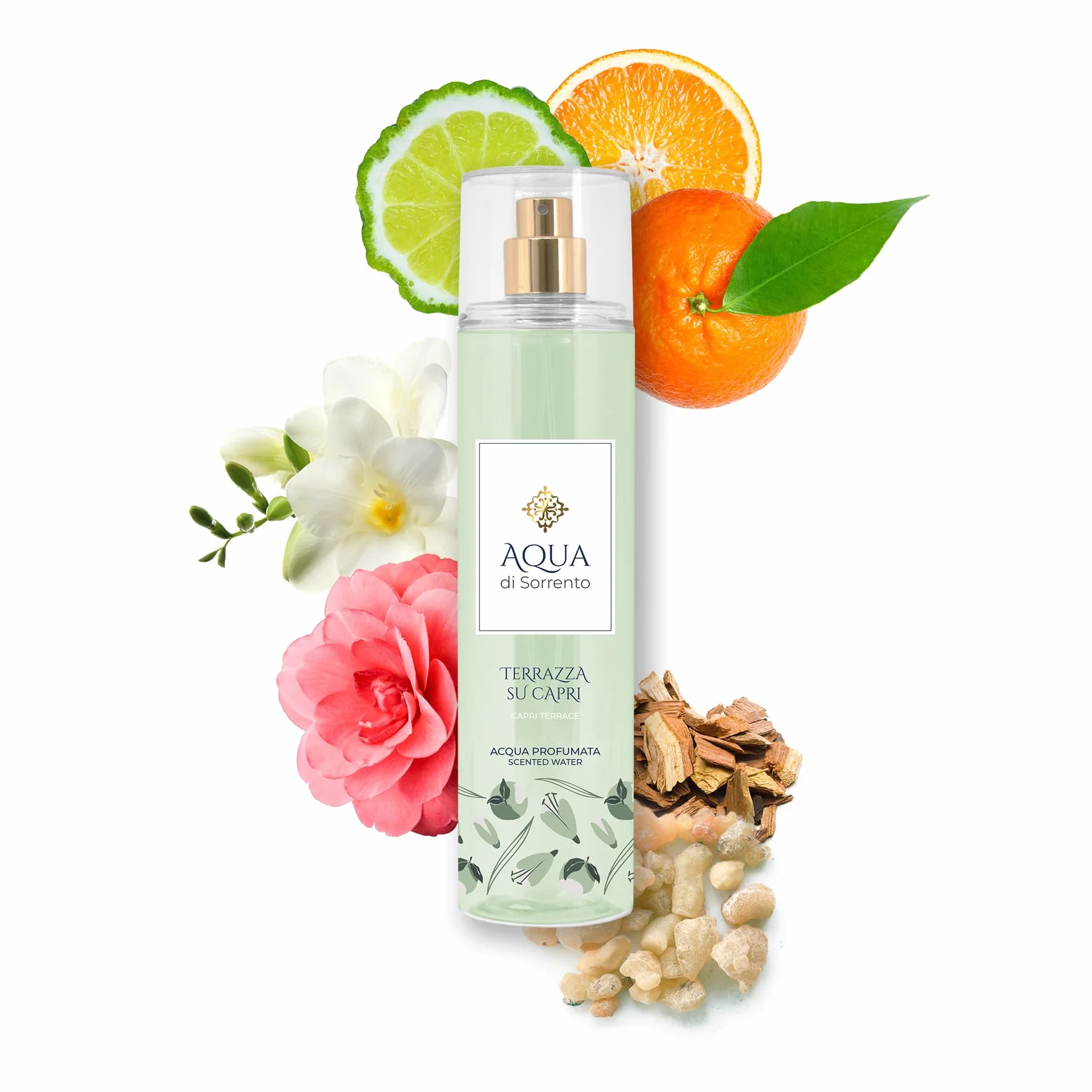 ACQUA DI SORRENTO | Terrazza su Capri Acqua Profumata, Famiglia Olfattiva Fiorita, Fruttata e Legnosa, Made in Italy, 245 ml