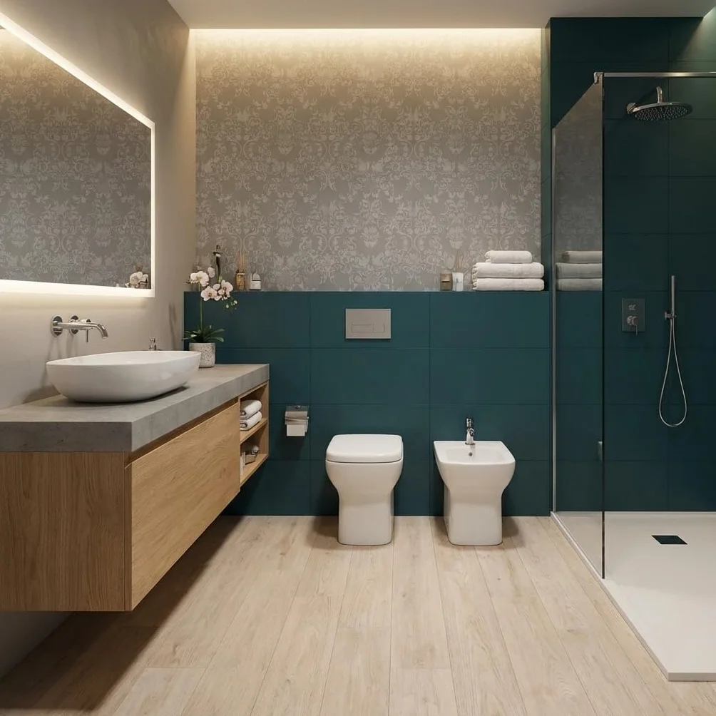 Gravena Coppia sanitari filomuro in ceramica bianco Piccolo