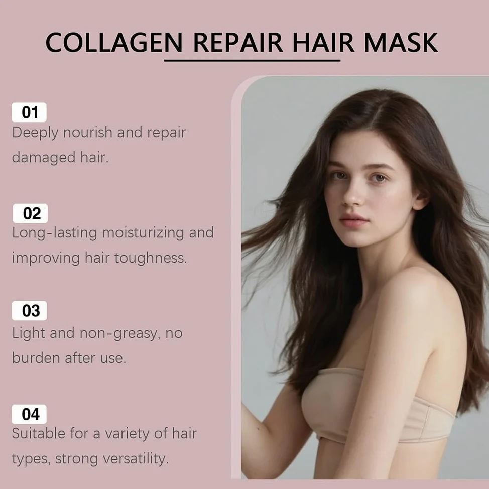 Maschera riparatrice nutriente | Il trattamento condizionante idratante profondo aumenta l'elasticità dei capelli(2PCS)
