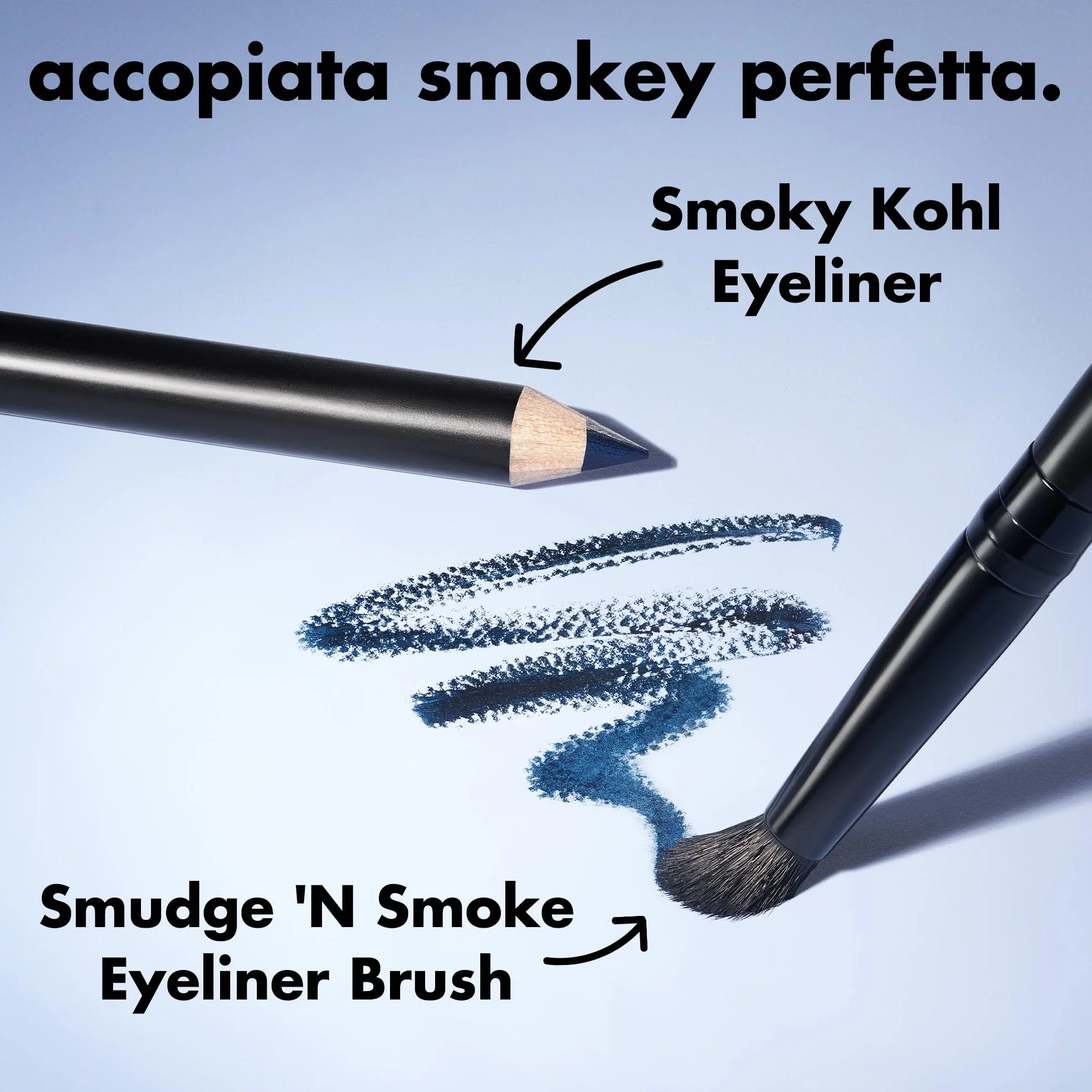 e.l.f. Smudge 'N Smoke Eyeliner Brush, pennello multiuso per ombretti e eyeliner ideale per creare perfetti look smokey, prodotto vegano e non testato sugli animali