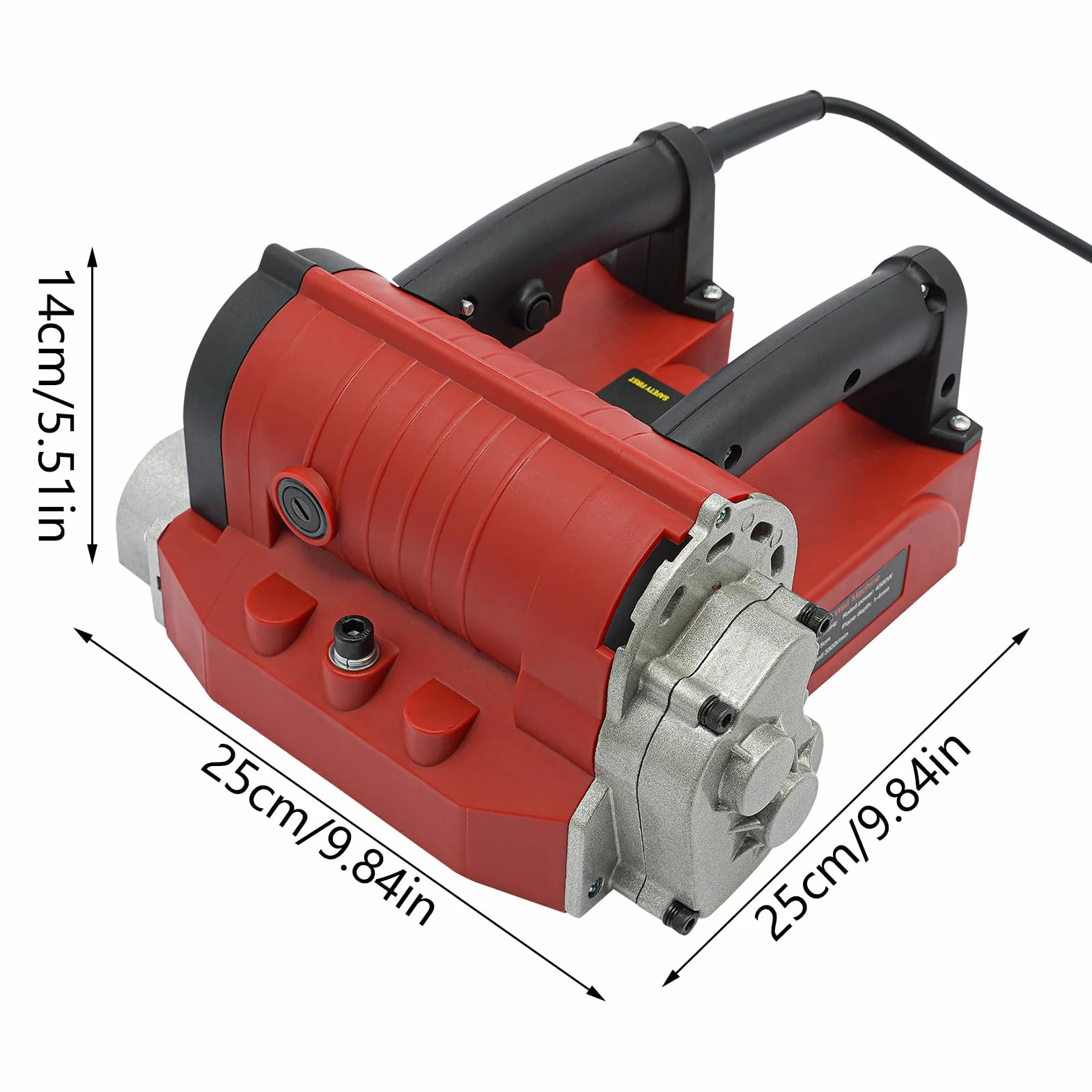 Pialla elettrica da parete 4580 W, smerigliatrice per cemento, profondità 1-4 mm