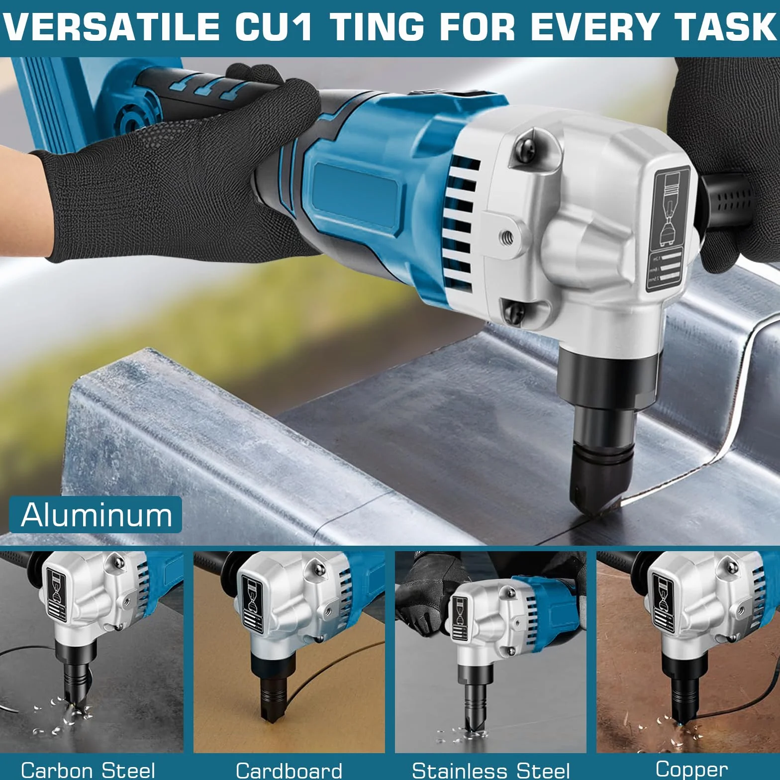 Roditrice per Lamiera a Batteria 950W 1900SPM Compatibile con Makita 18V