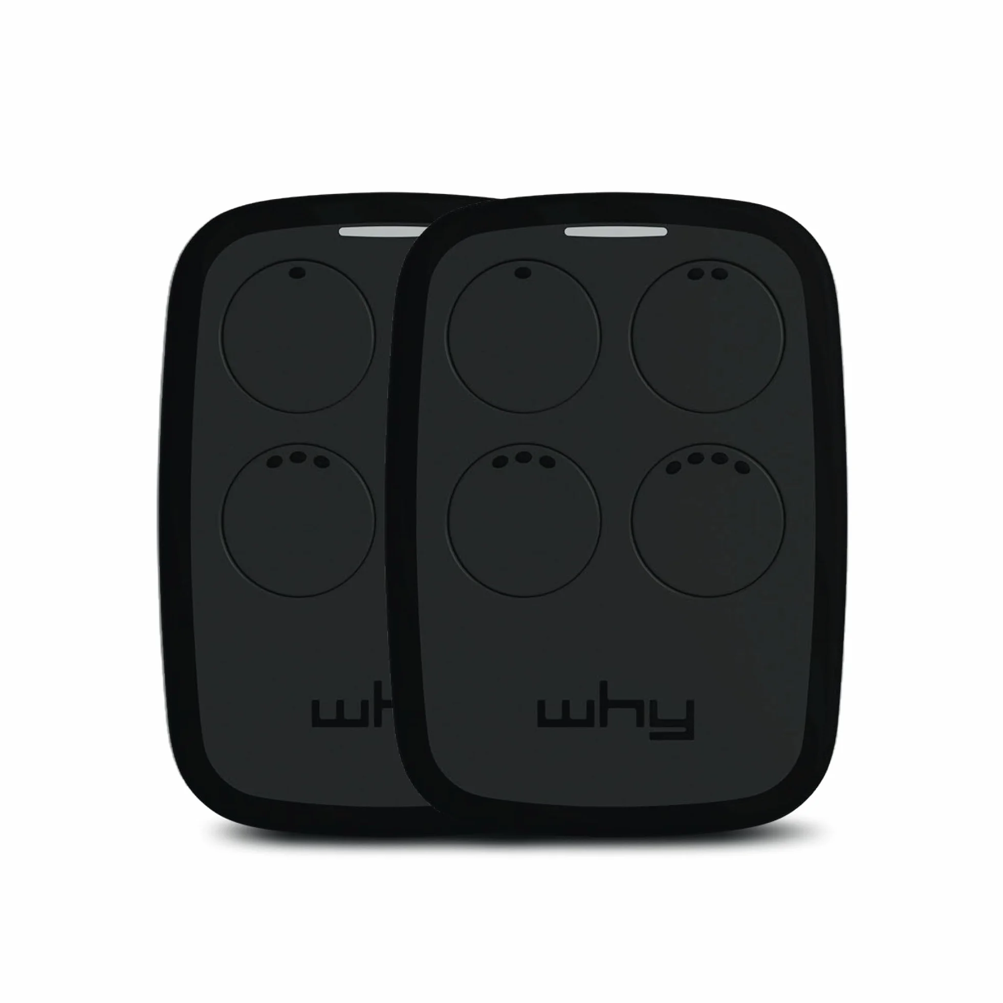 2 Radiocomandi Universali a 4 Tasti per Cancelli e Porte Garage, Rolling Code, Nero, Made in Italy