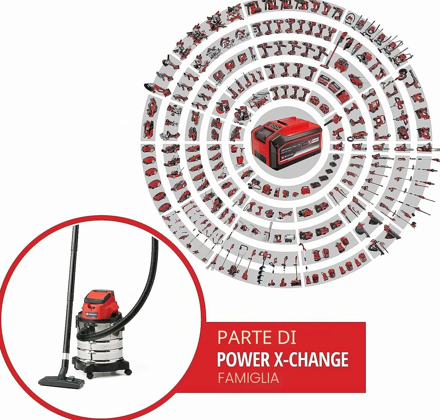 Einhell TC-VC 18/20 Li S-Solo Aspirapolvere a secco e umido 18 V 20 l contenitore in metallo Power X-Change