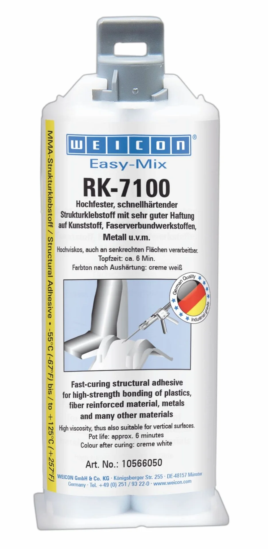 Easy-Mix RK-7100 Adesivo acrilico nero 50g