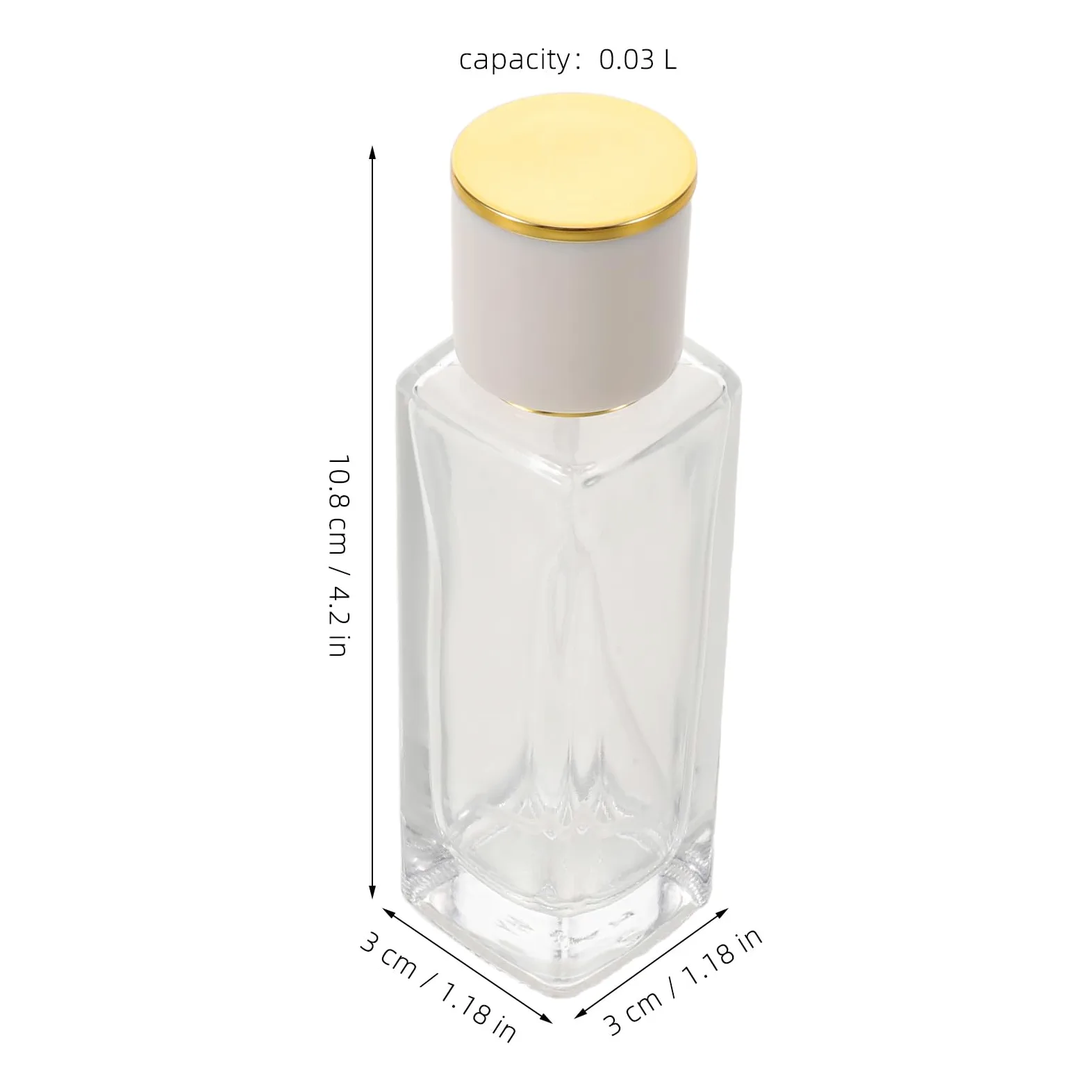 Lurrose Set di 5 atomizzatori di profumo in vetro, flacone da viaggio | Flacone da viaggio bianco per di profumo, ideale per conservare e trasportare fragranze, flacone spray riutilizzabile per