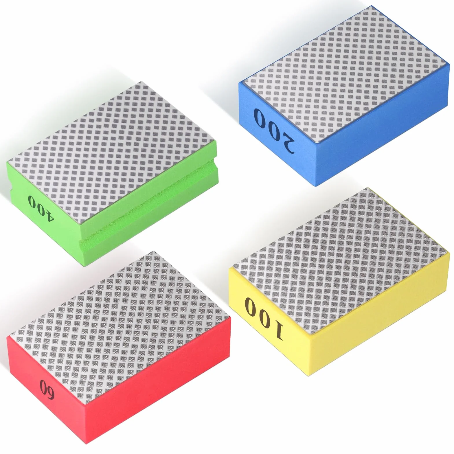 Yosoo Health Gear 4 Pezzi Tamponi Diamantati per Lucidatura a Mano Levigatura Piastrelle Ceramica Pietra Vetro