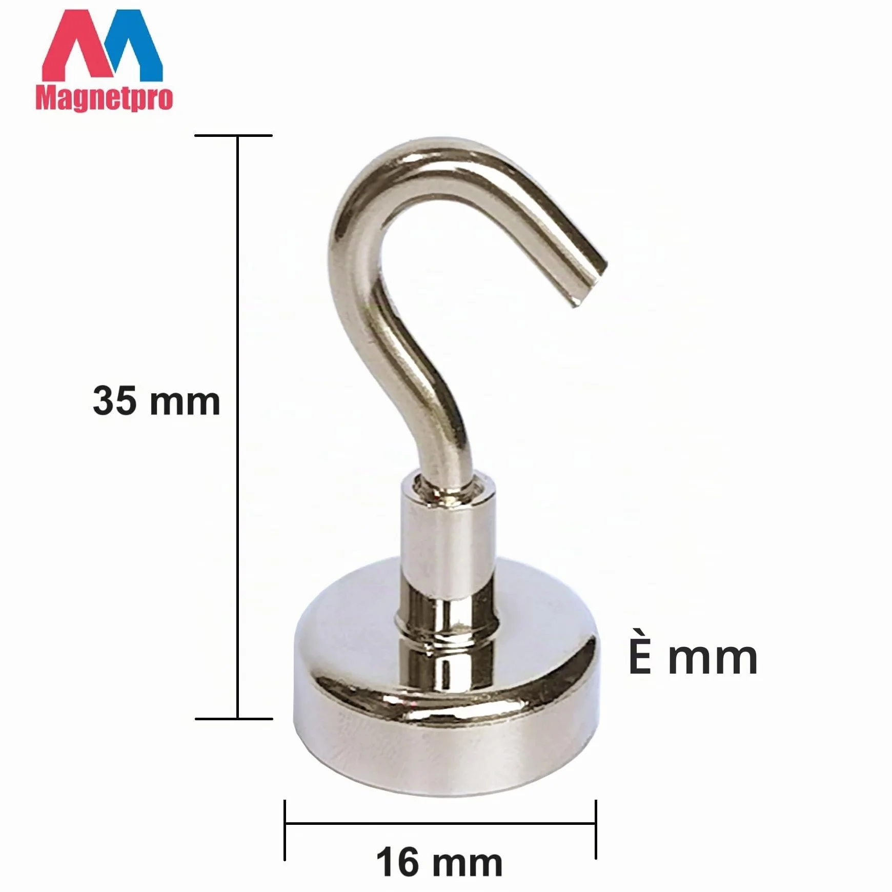 Gancio magnetico Magnetpro 9 kg Magneti al neodimio potenti 6 pezzi