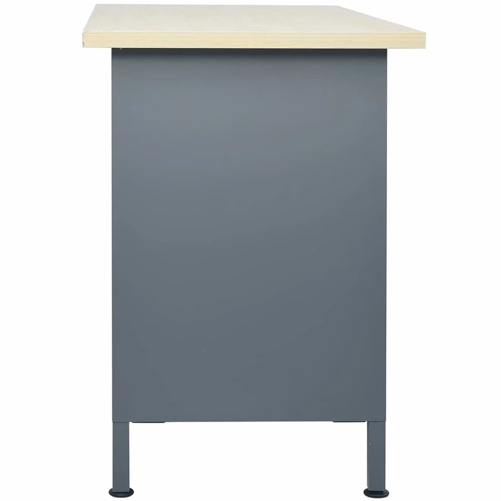 vidaXL Banco da Lavoro Nero 120x60x85 cm Acciaio