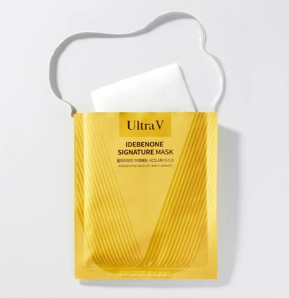 ULTRAV Signature Mask - Maschera per il viso, idratante, antiossidante, anti-invecchiamento, 10 fogli