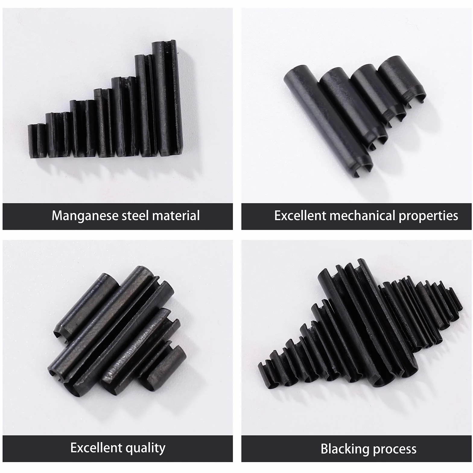 Perno di Tensione a Molla Spine Elastiche Acciaio al Manganese M1.5-M6 Assortment Kit 390 Pezzi