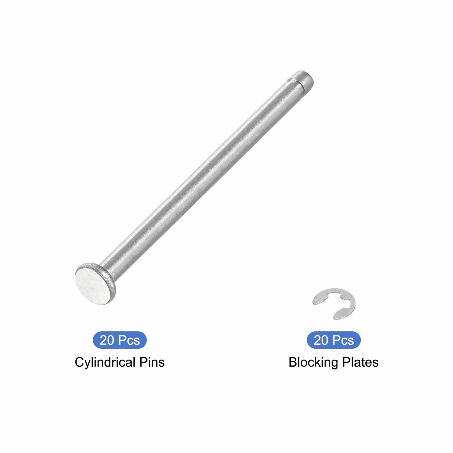QUARKZMAN Perno Posizionamento Cilindrico Elastico Acciaio Inossidabile 304 M3x45mm