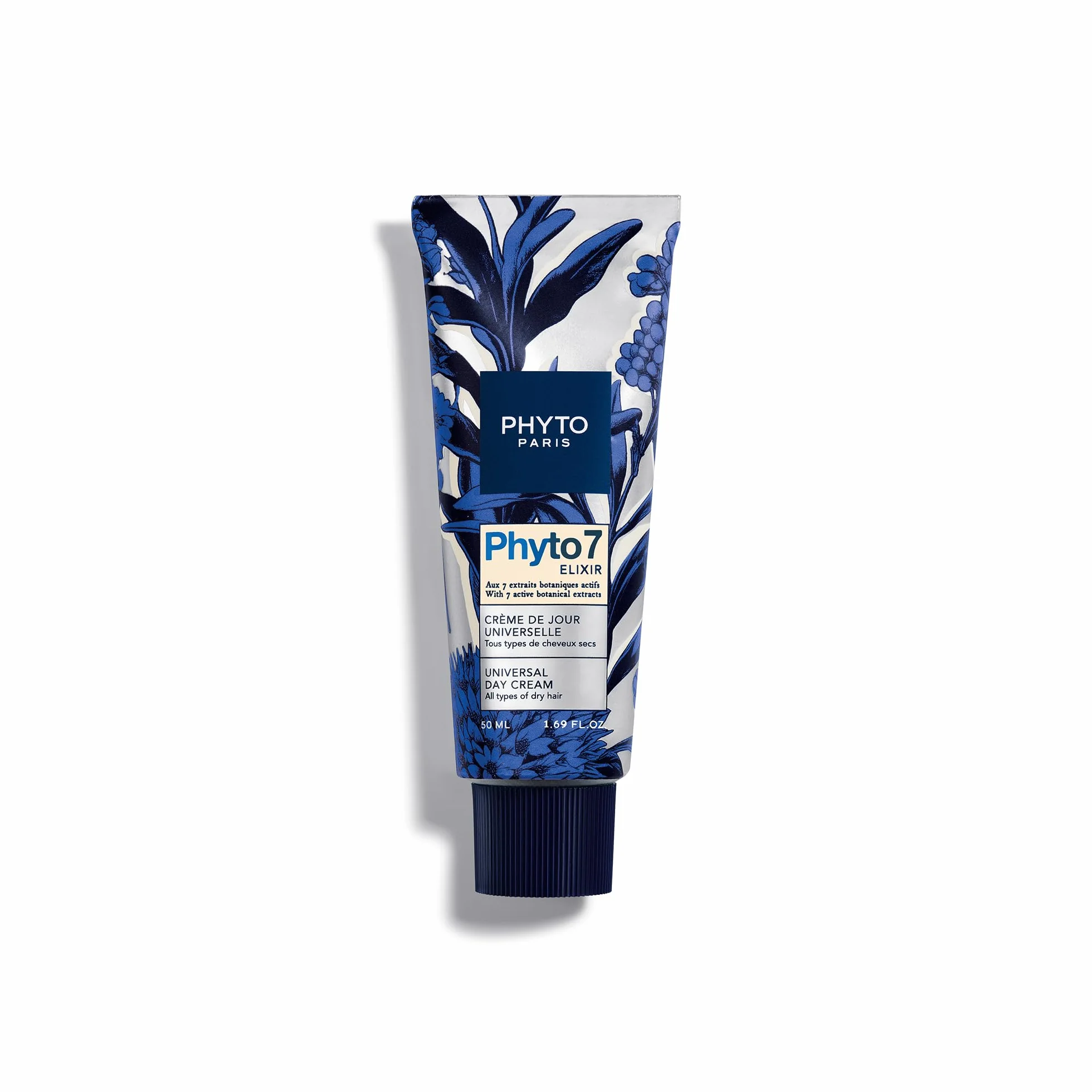 PHYTO 7 crema nutriente da giorno - 50ml – Cura capelli secchi nutriente quotidiano – Protezione anti-crespo 48H – 7 estratti botanici – Crema capelli senza risciacquo