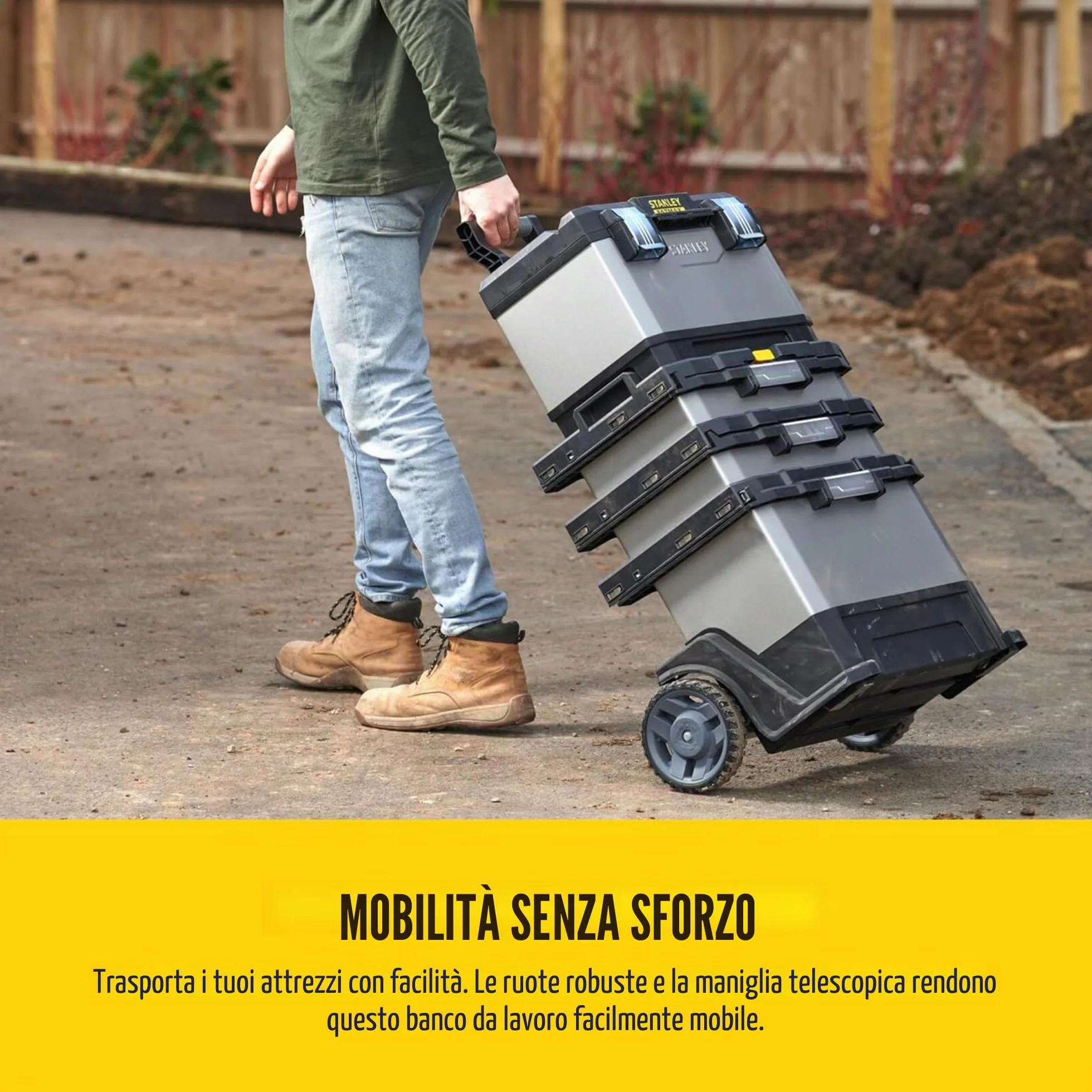 STANLEY FATMAX Carrello Porta Utensili 56.8 x 89.3 x 38.9 cm 1-95-622