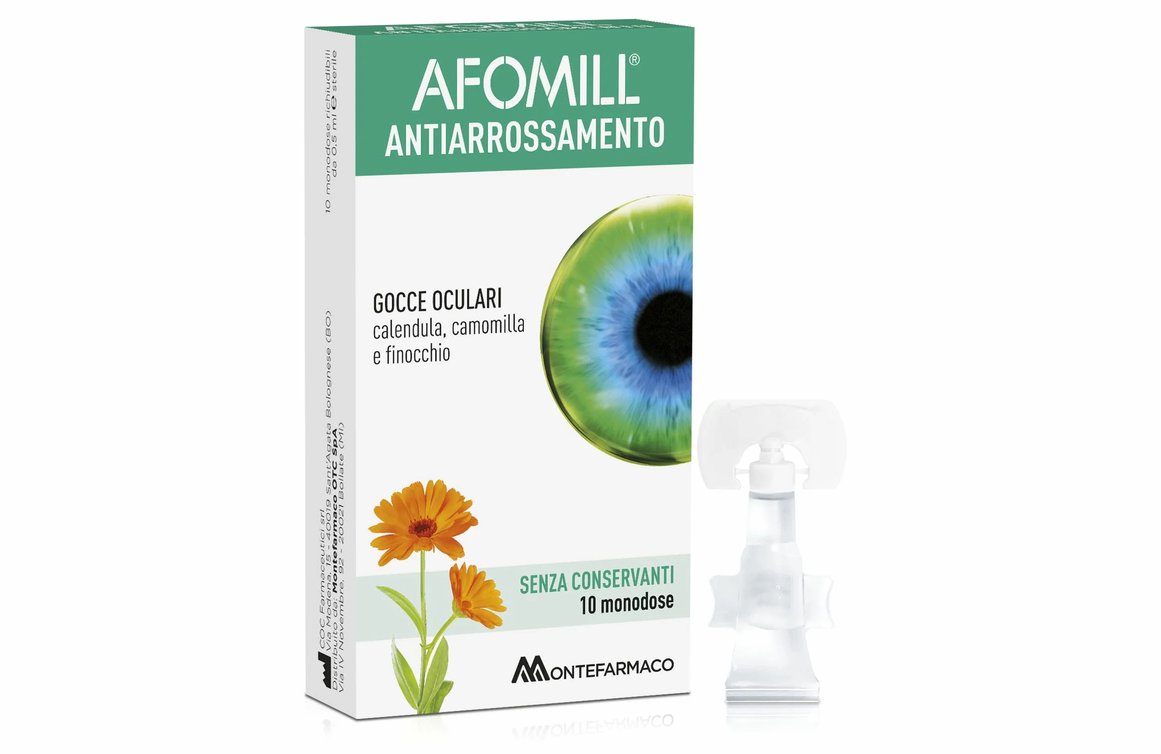 Montefarmaco Antiarrossamento Gocce Oculari Afomill, 10 Fiale