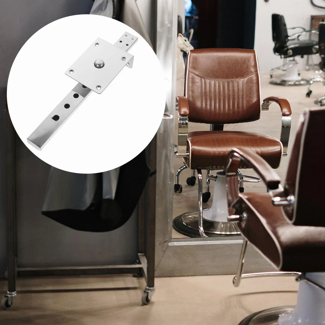 FOMIYES Supporto Poggiatesta Ricambio Per Poltrona Da Barbiere Staffa Sollevabile in Ferro Accessorio Ergonomico Per Saloni Parrucchieri Installazione Facile E Veloce