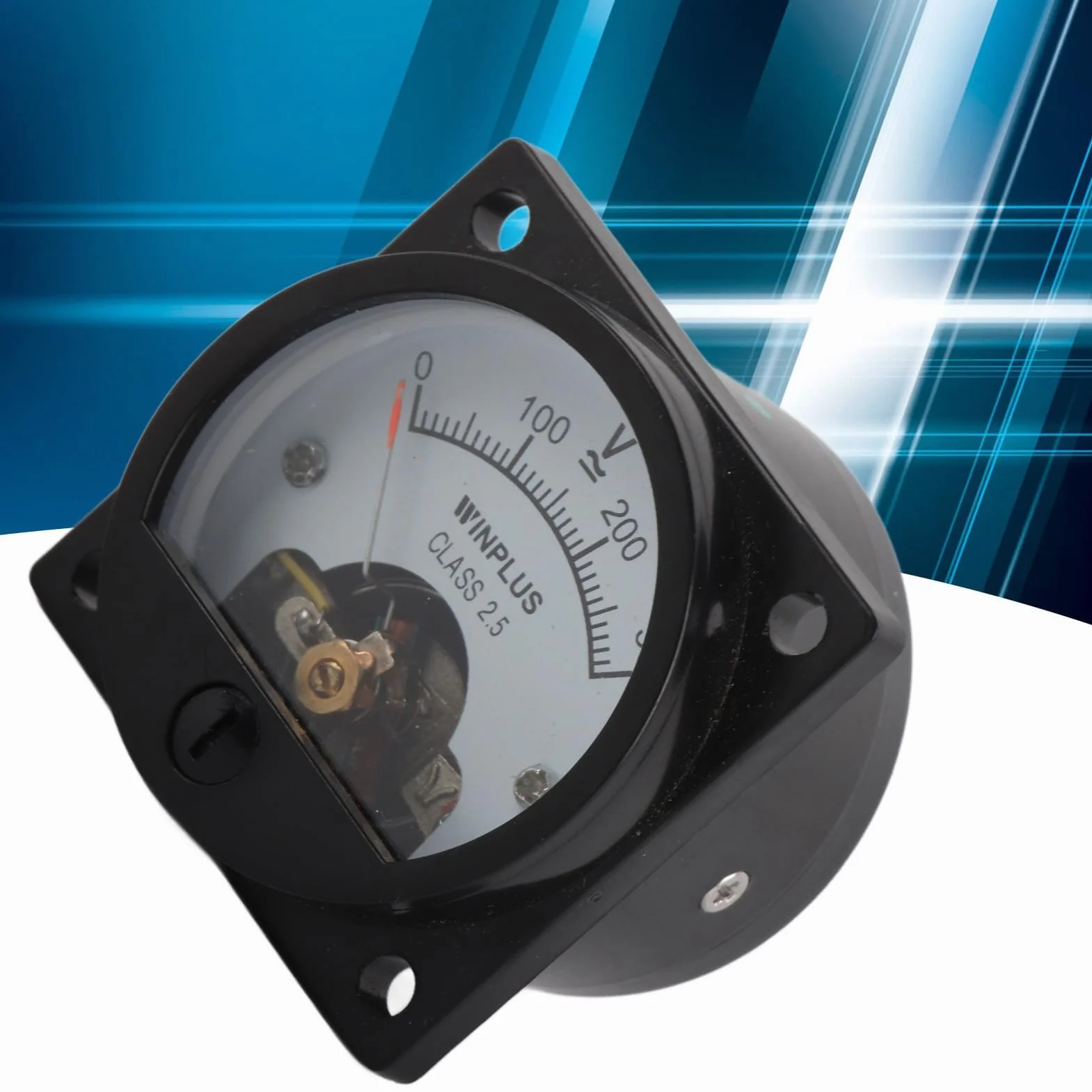 Voltmetro Analogico Pannello Quadrante Rotondo ABS SO‑45 AC 0‑300 V Nero